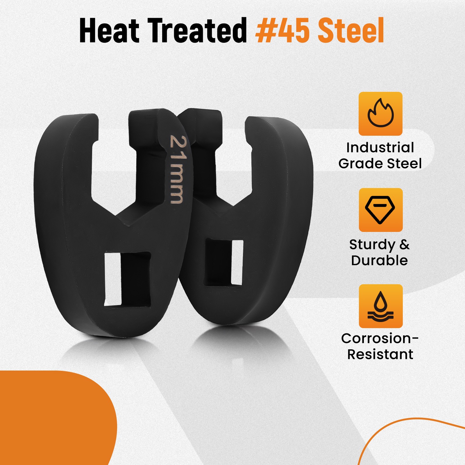 19PC Crowfoot Wrench Set 8-32mm Chrome Molybdenum Steel Metric Wrench Tool Kit