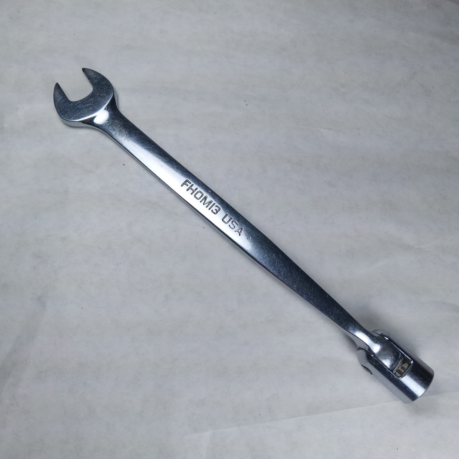 Snap-on 13mm 12 point Flex Head Open End Combination Wrench FHOM13 USA