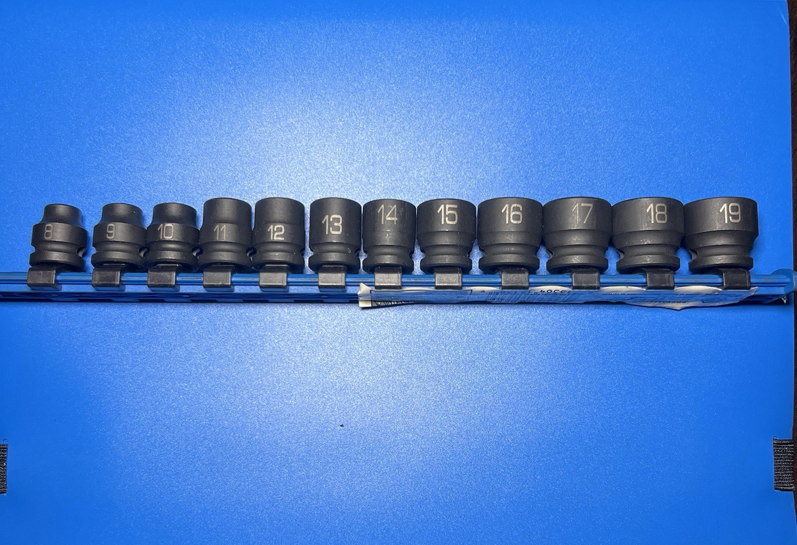 USED 12 PIECE 3/8″ DRIVE METRIC 6 POINT ADV STUBBY IMPACT SOCKET SET SBSPM126V