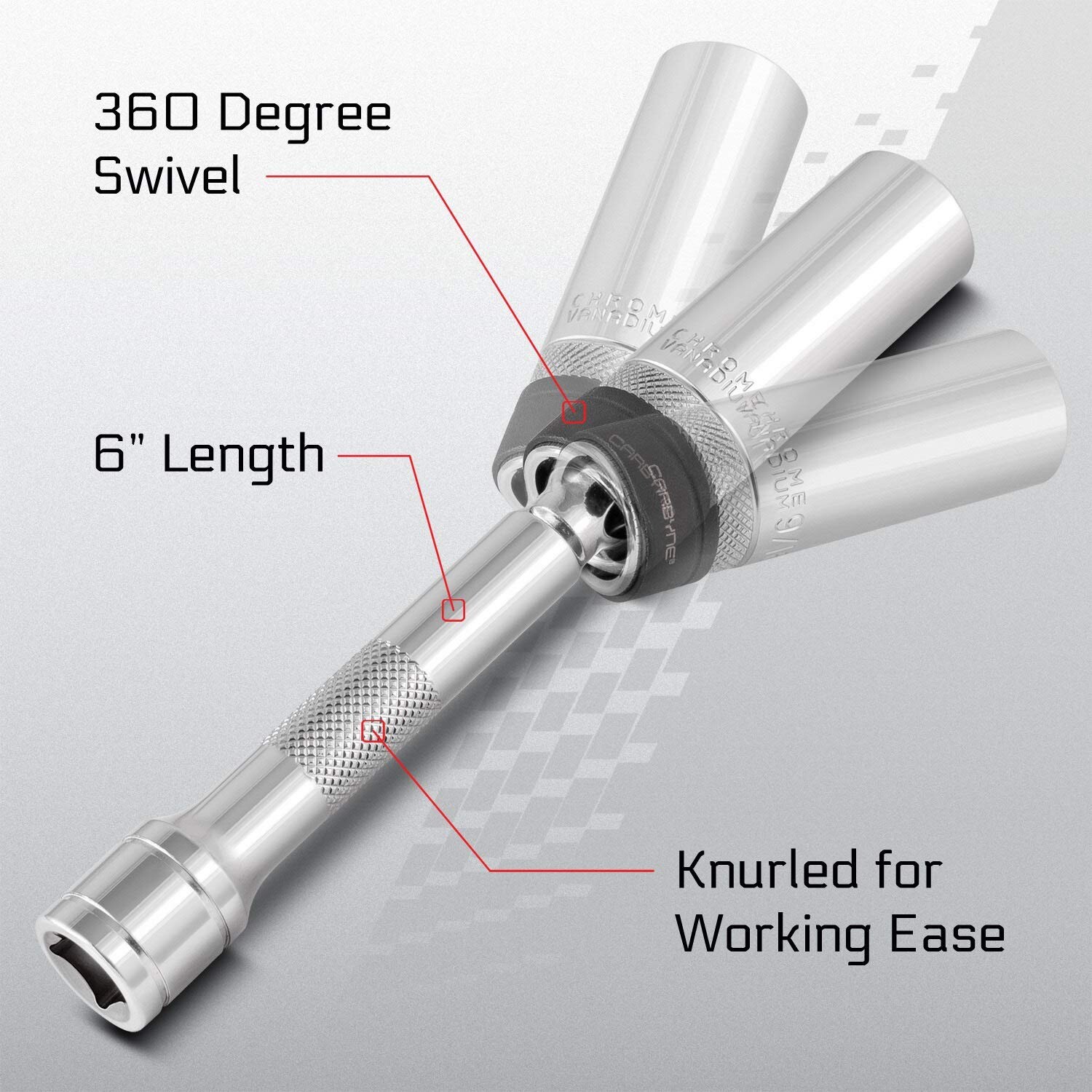 CARBYNE 5/8-inch 6″ Magnetic Swivel Spark Plug Socket