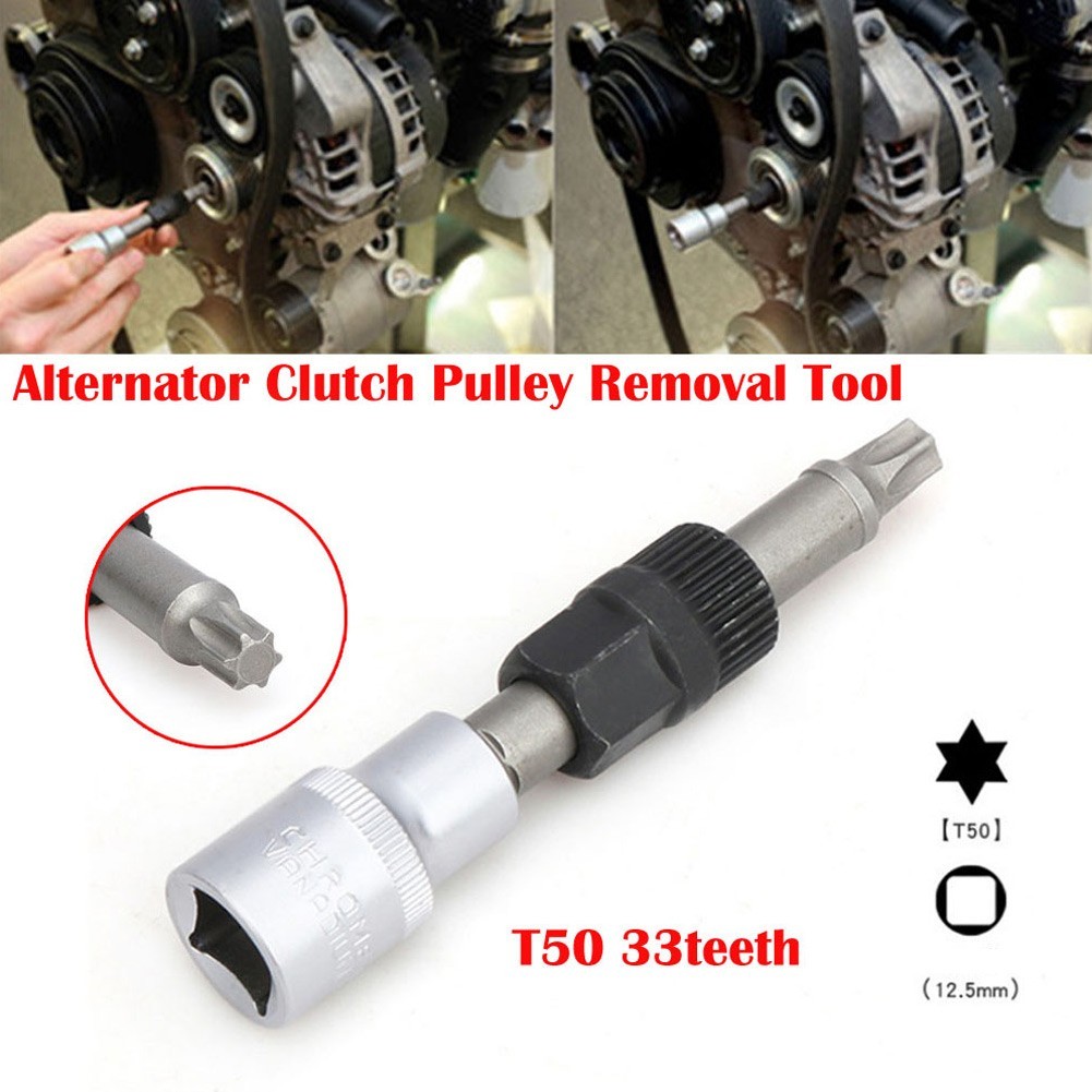Clutch Pulley Removal Tool 1pcs Accessory Alternator Black+Silver M10/T50