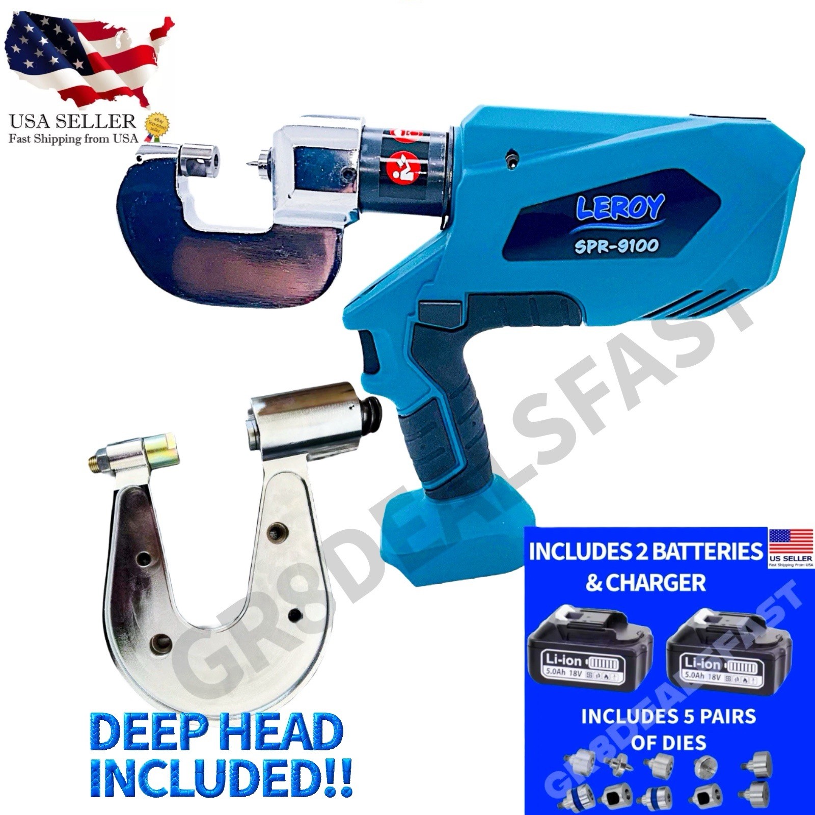 SPR 9100 Aluminum Body Shop Repair Self Piercing Rivet Gun Collision (2 HEADS)