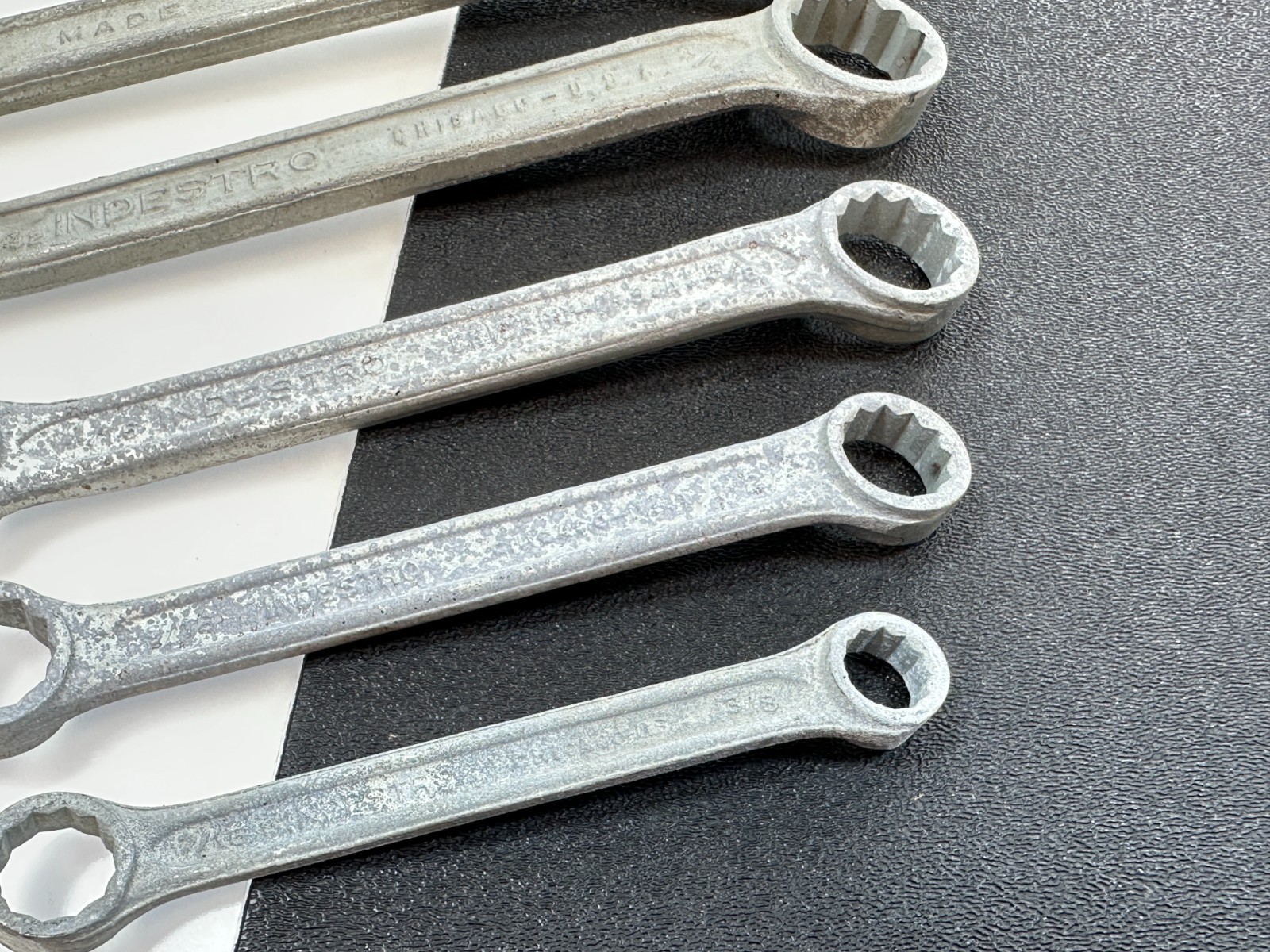 🇺🇸 Indestro Tools USA Select Steel 5pc Double Box End SAE 3/8-7/8” Wrench Set