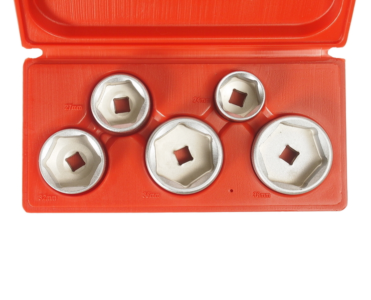 JTC 3/8″ SQUARE DRIVE 5PCS OIL FILTER SOCKET SET, JTC TOOLS # 4665