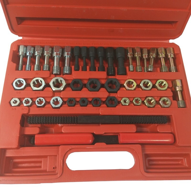 42 Piece Thread Topping Repair Tool Restorer Kit Tapping Die Screw Device