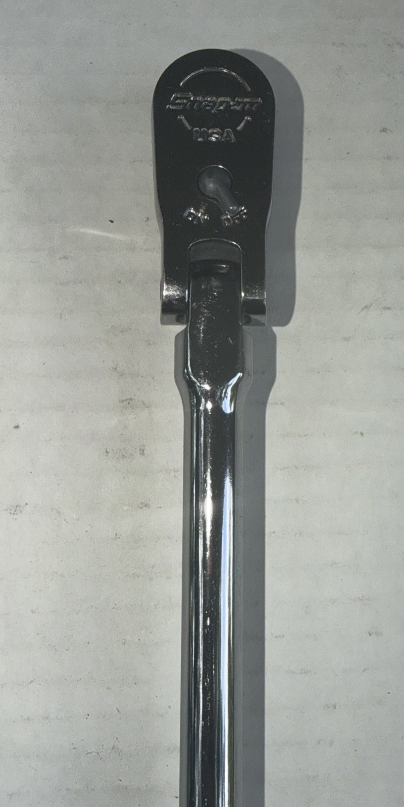 Snap-On FHLLF80 Extra Long Handle 3/8″ Drive Flex Head Ratchet Red Soft Grip