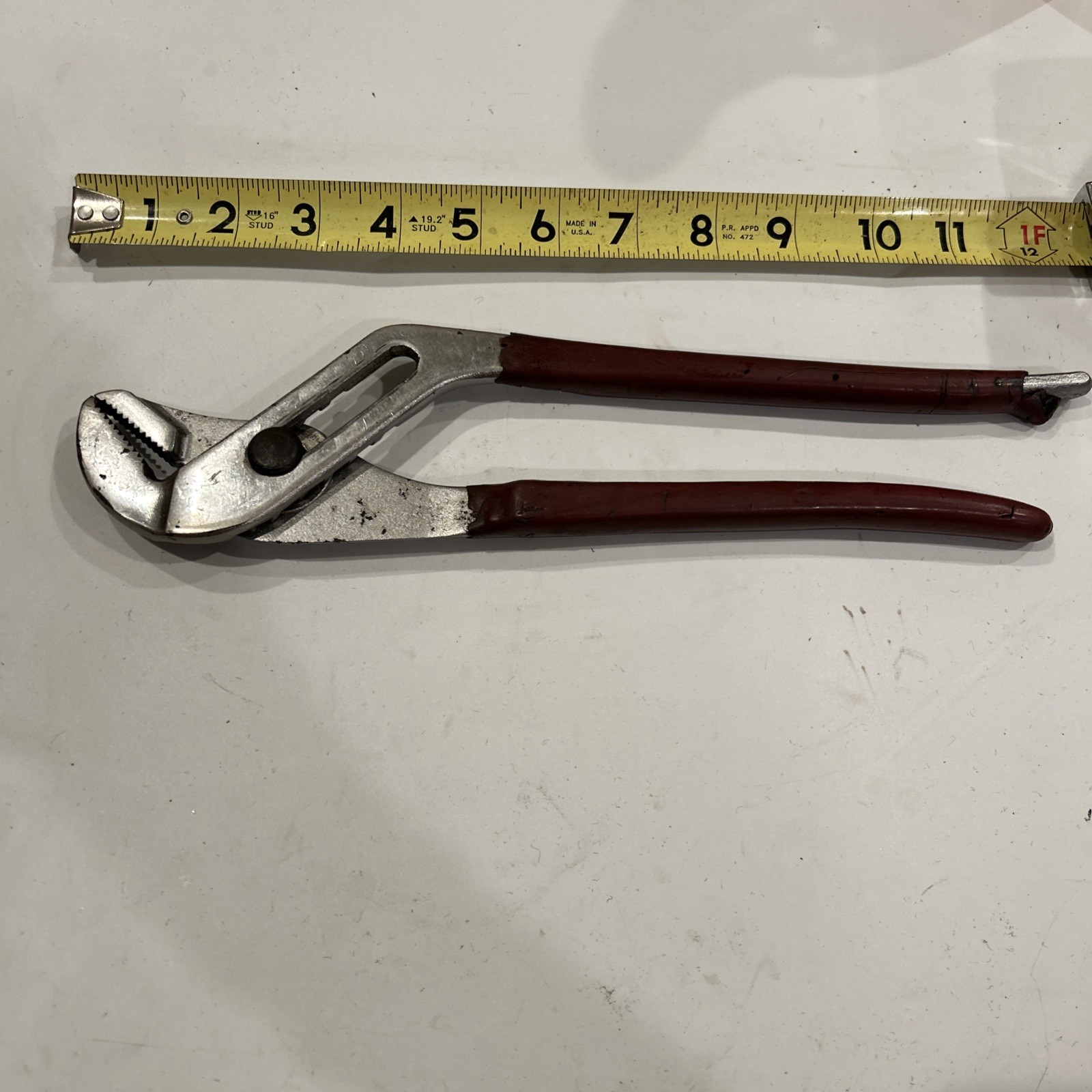 Blue Point Tools HL112P 12” Slip Joint Pliers Red Handle USA