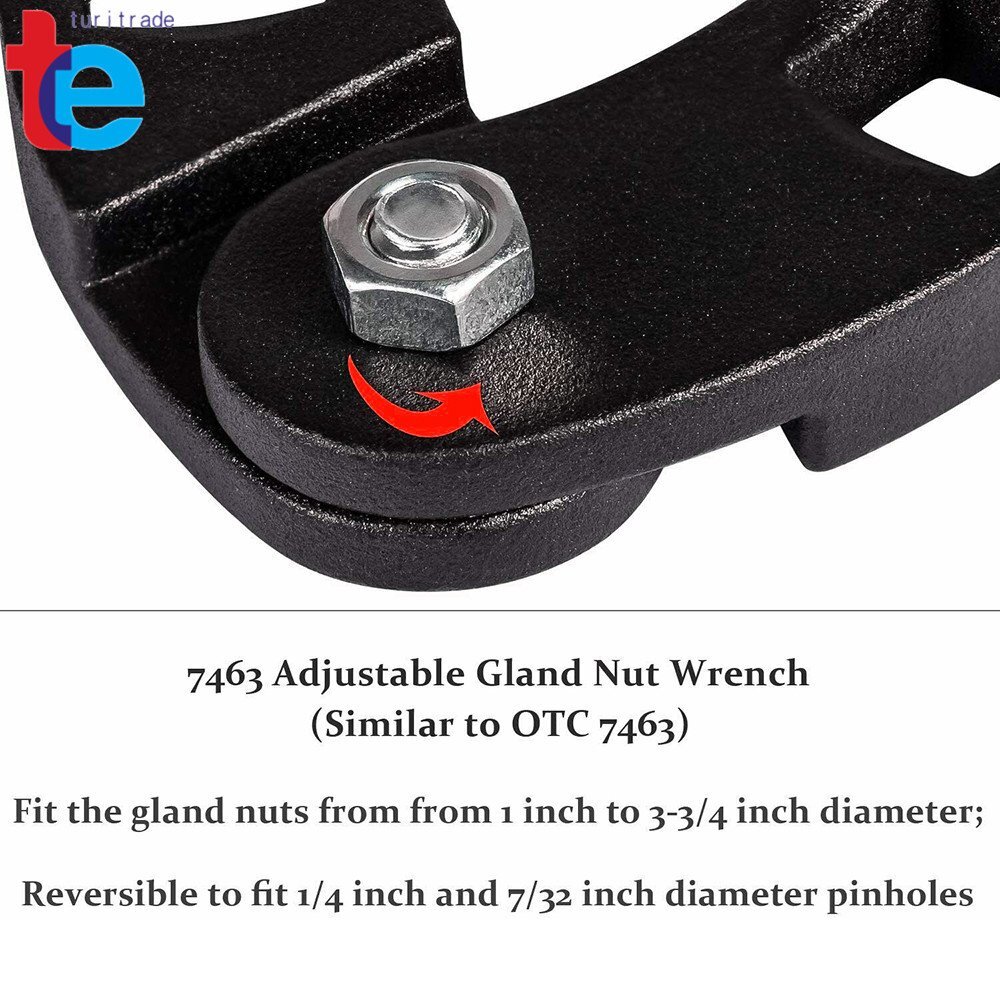 7463 Adjustable Gland Nut Wrench Small Pin Spanner Tools for Hydraulic Cylinders