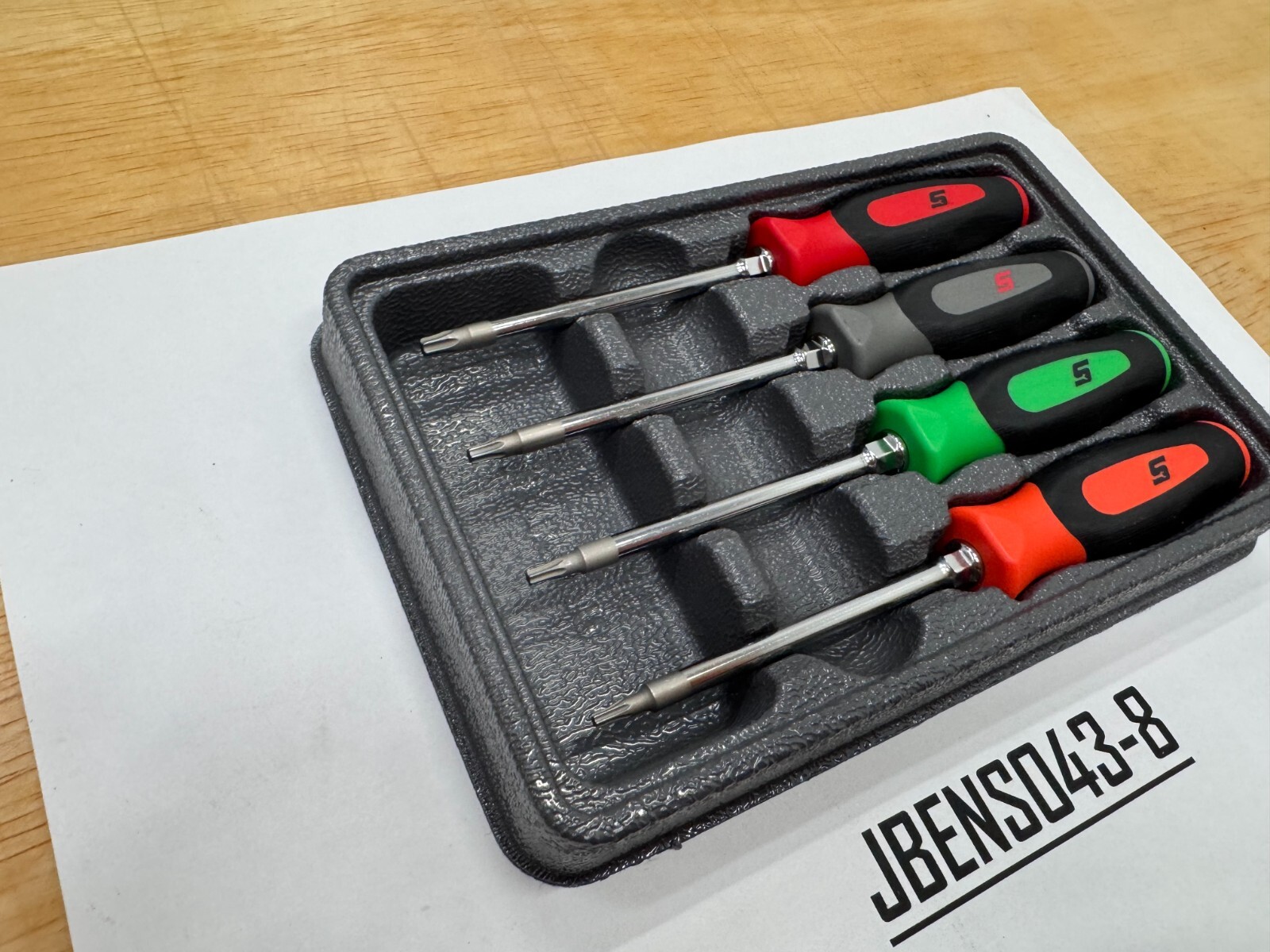 Snap-on Tools NEW MULTI-COLOR 4pc Mini Soft Grip Torx Screwdriver Set SGTX40BMC
