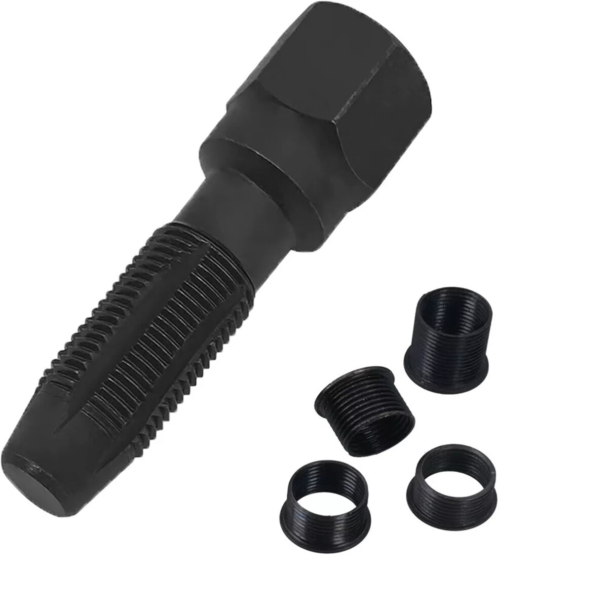 14mm Spark Plug Rethread Thread Repair Kit Helicoil Reamer Tap Tool w/ 4 Inserts
