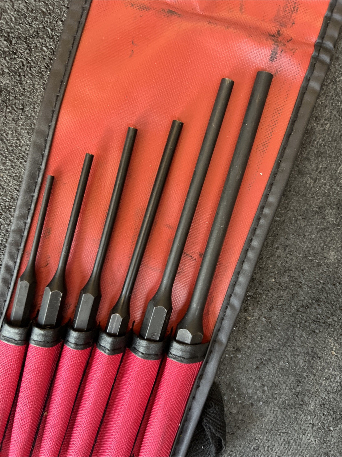 For Snap On 6 pc Long Pin Punch Set PPCL60bk New Open Box