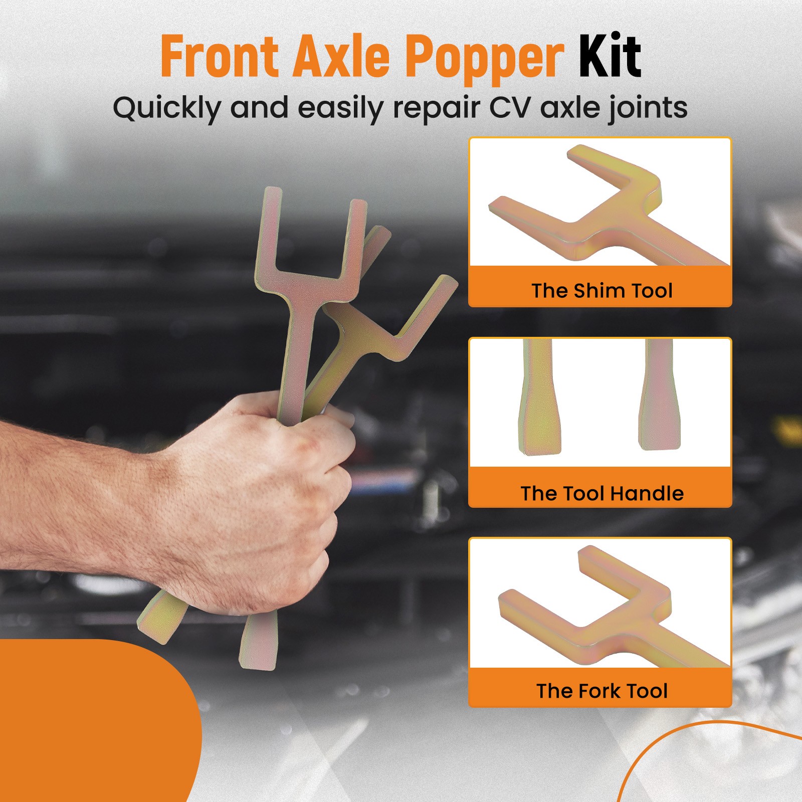 Inner CV Axle Removal Tool Kit & Front Wheel Drive Axle Puller for Most Vehicles