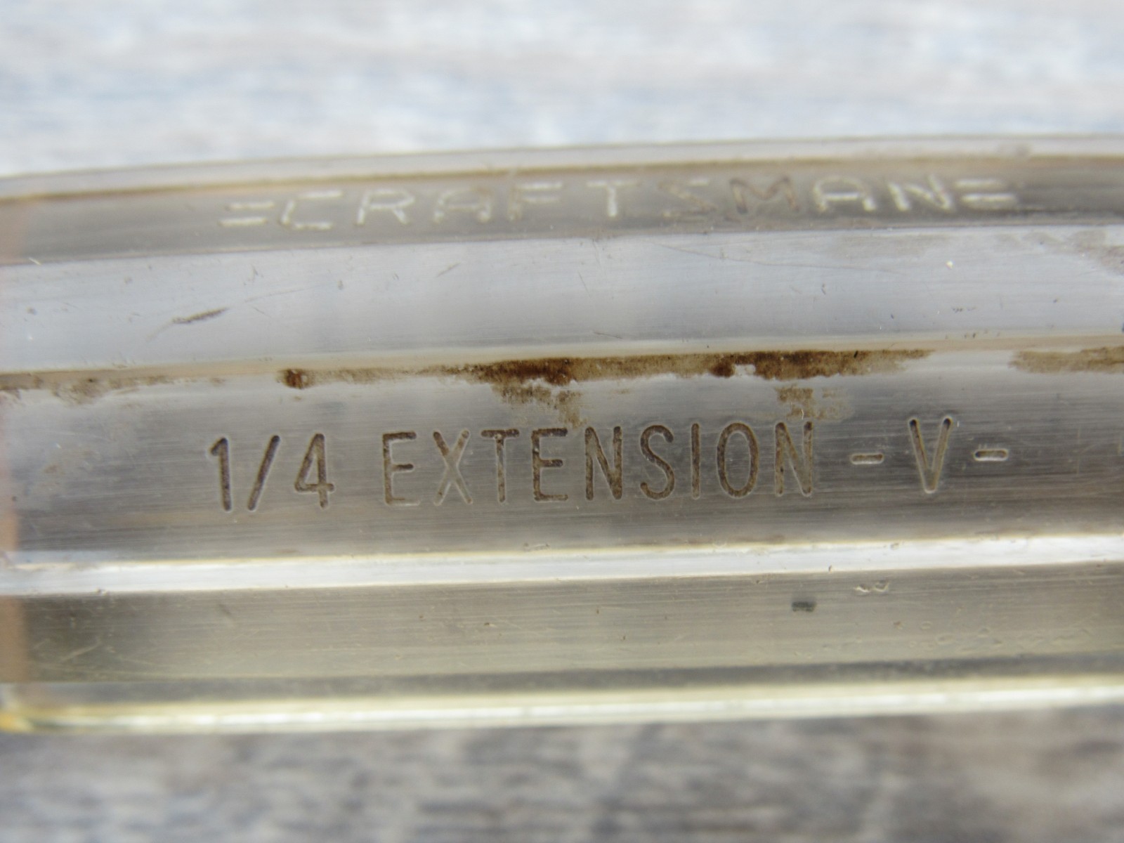 CRAFTSMAN 1/4” DRIVE SOCKET DRIVER EXTENSION 43372 STD 43351 SHORT CLEAR HANDLE