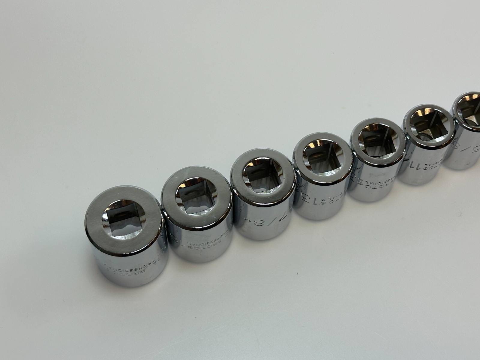 🇺🇸 NEW Proto Tools USA 10pc 1/2” Drive SAE 7/16- 1” Chrome Socket Set 12 Point