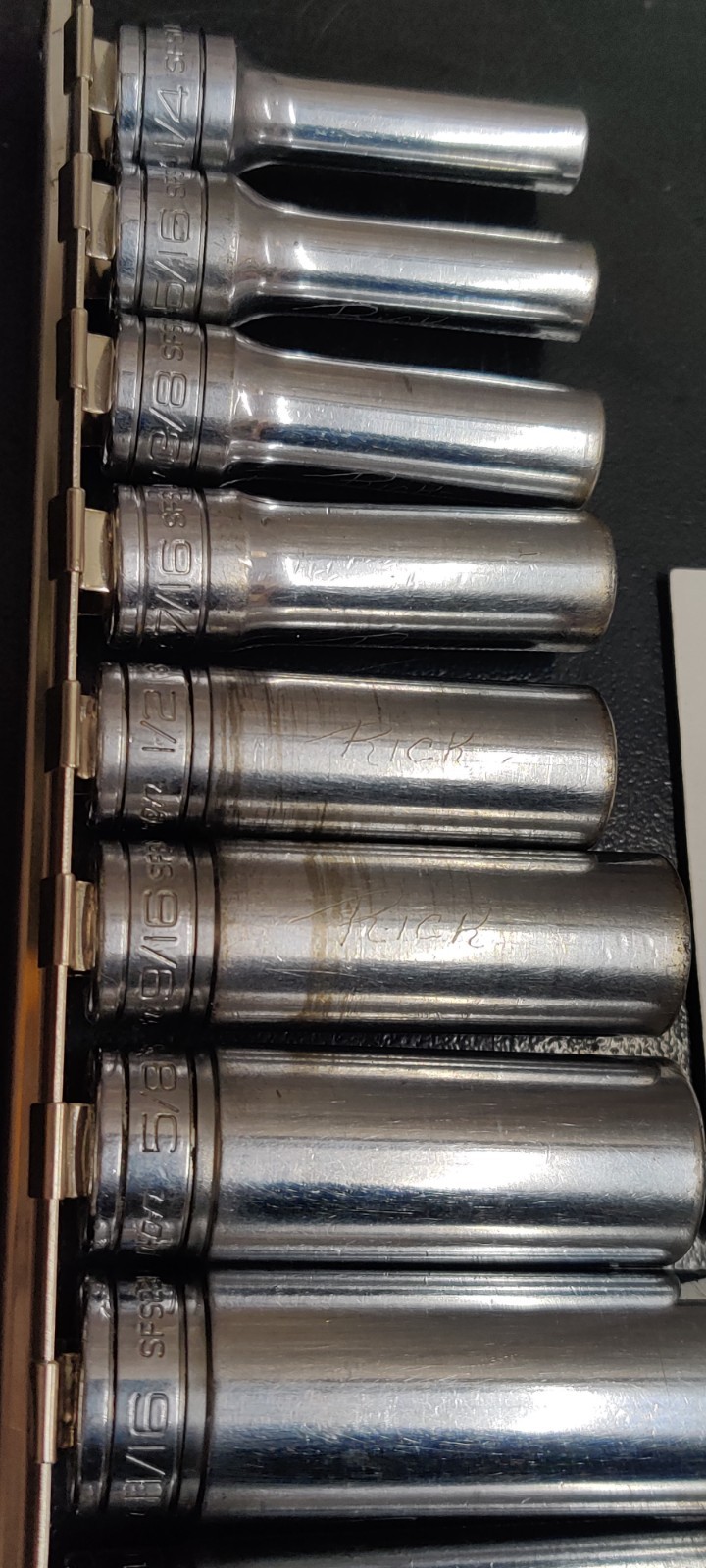 Snap-On Tools 211SFSY 11pc 3/8 drive Socket Set SAE 6 Point Deep 1/4″ to 7/8″