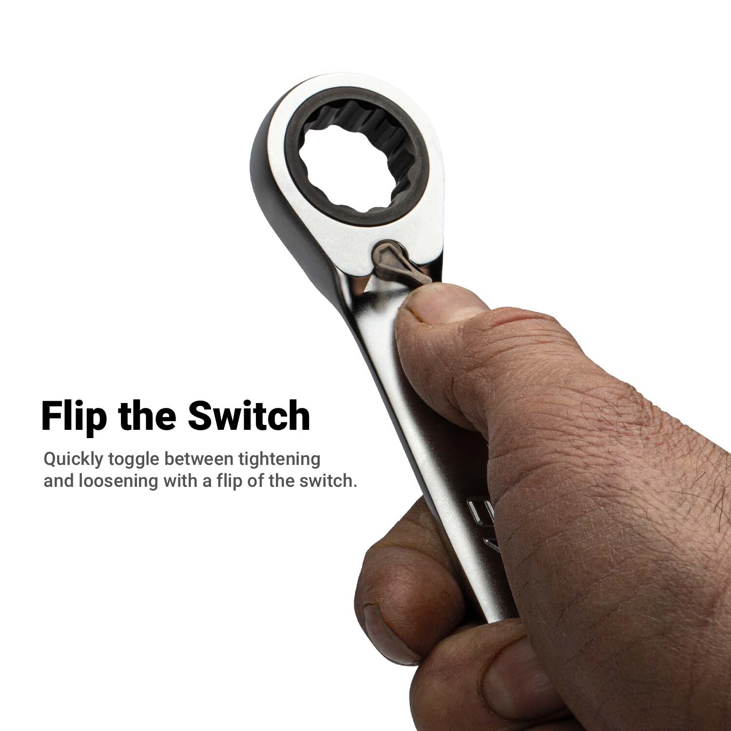 Capri Tools 120-Tooth Ultra-Smooth Reversible Ratcheting Combination Wrench
