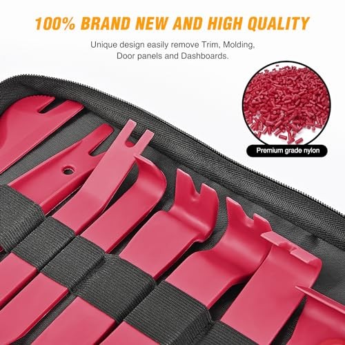 GOOACC 330Pcs Trim Removal Tool, Auto Push Pin 330pcs Clips Kit Red