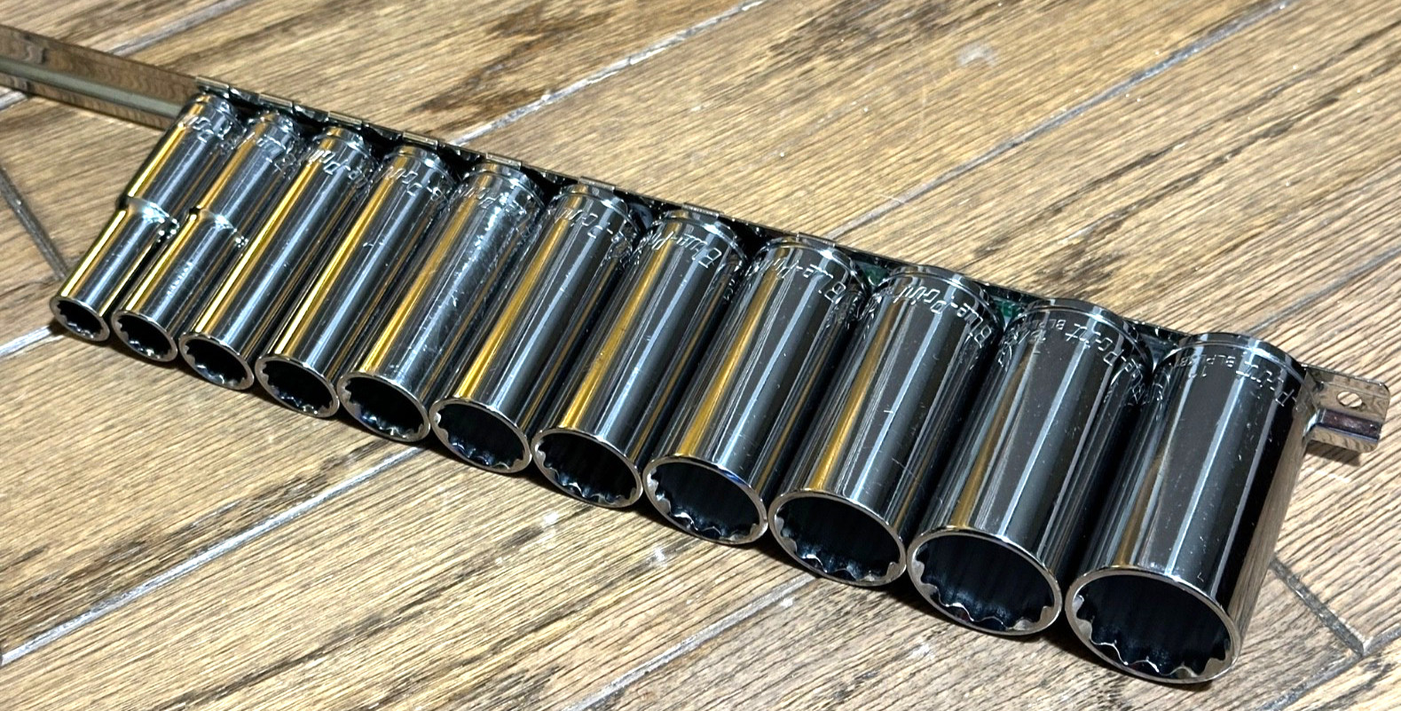 Blue Point Tools 3/8″ Drive DEEP SAE 3/8” – 1″ Socket Set Lot 12 Point Rail