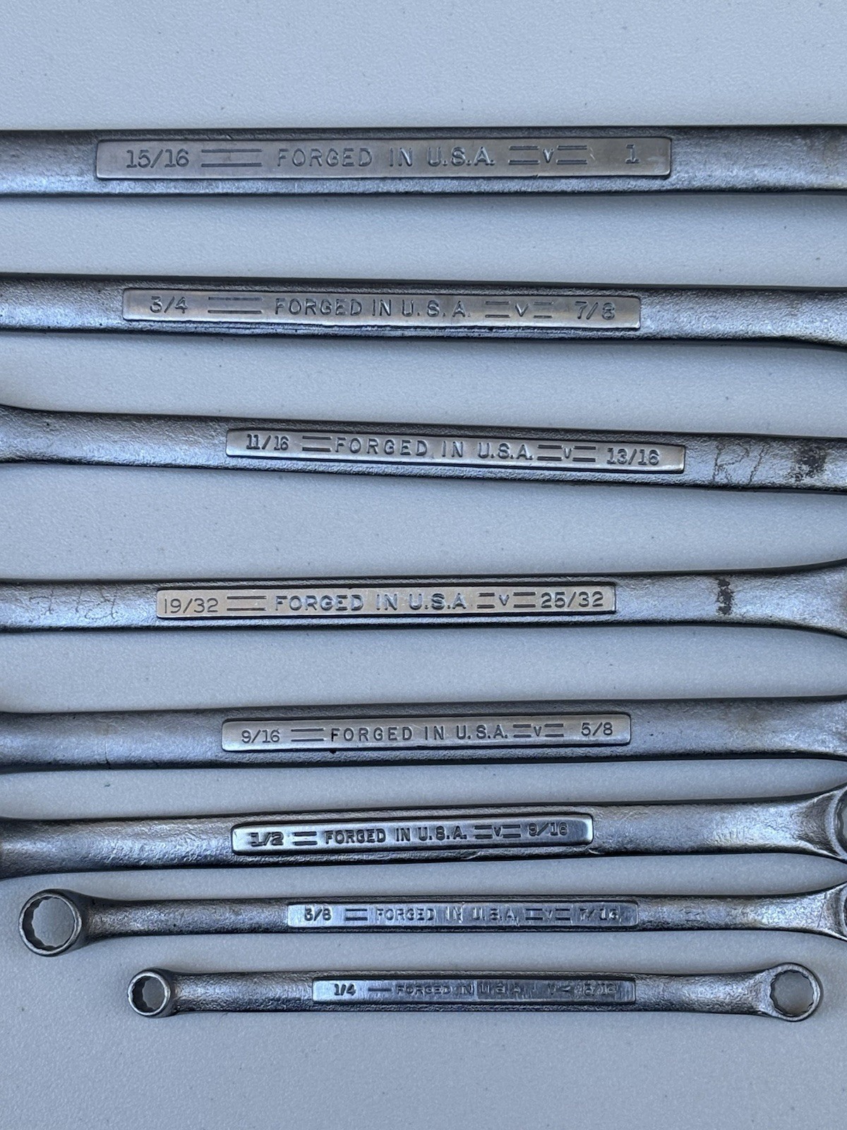 Vintage Craftsman Double End Combination Wrenches Set 8pc” 1/4×5/16 to 15/16×1 “
