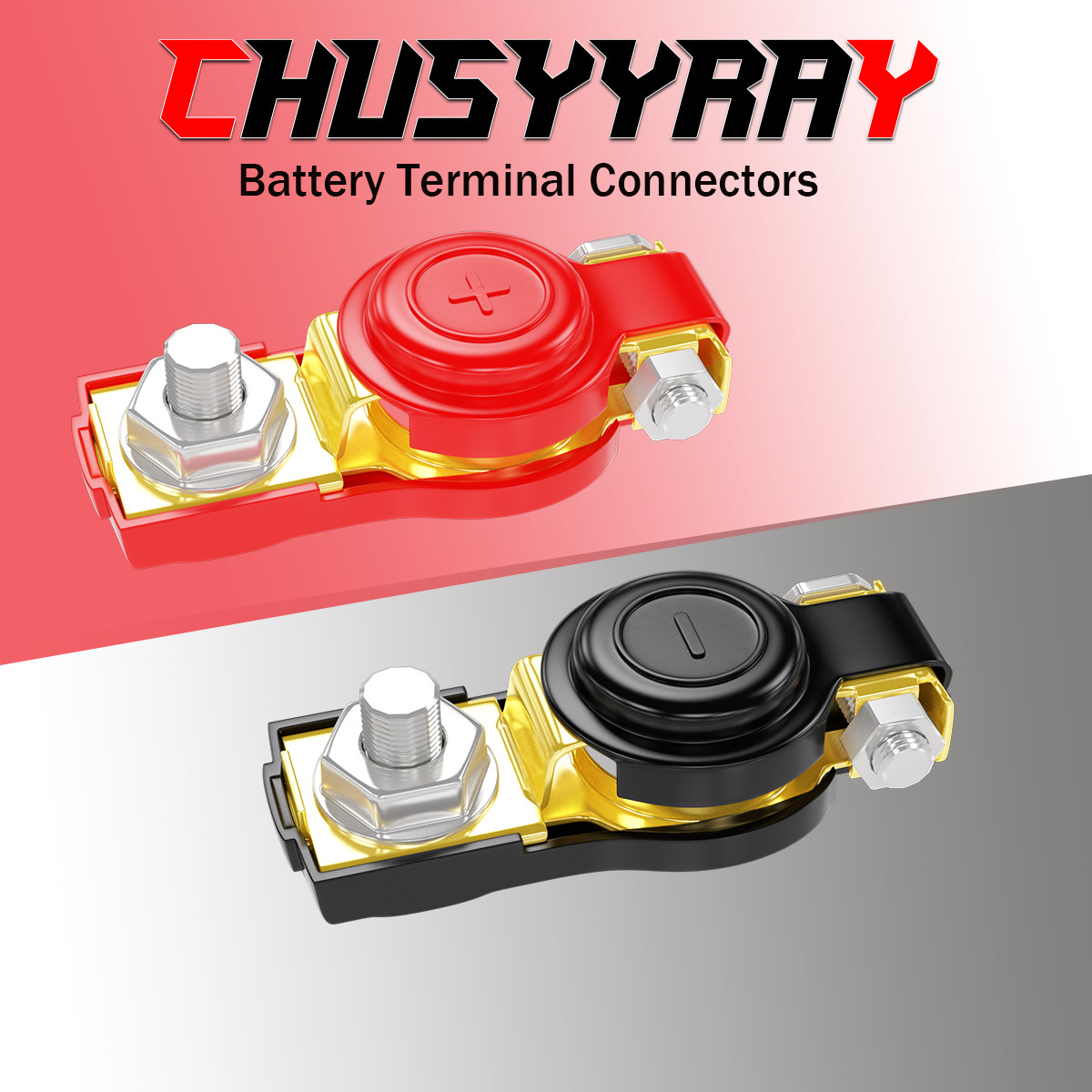 1Pair 12V Auto Cars Battery Terminal Clamp Clips Connector Positive Negative