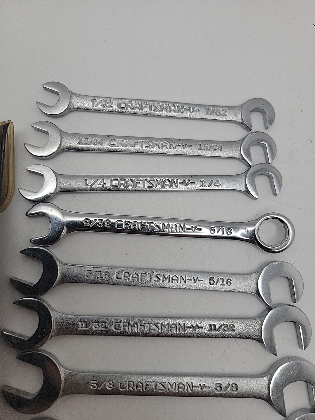 CRAFTSMAN USA 8 PIECE OPEN END IGNITION WRENCH SET with POUCH Read!