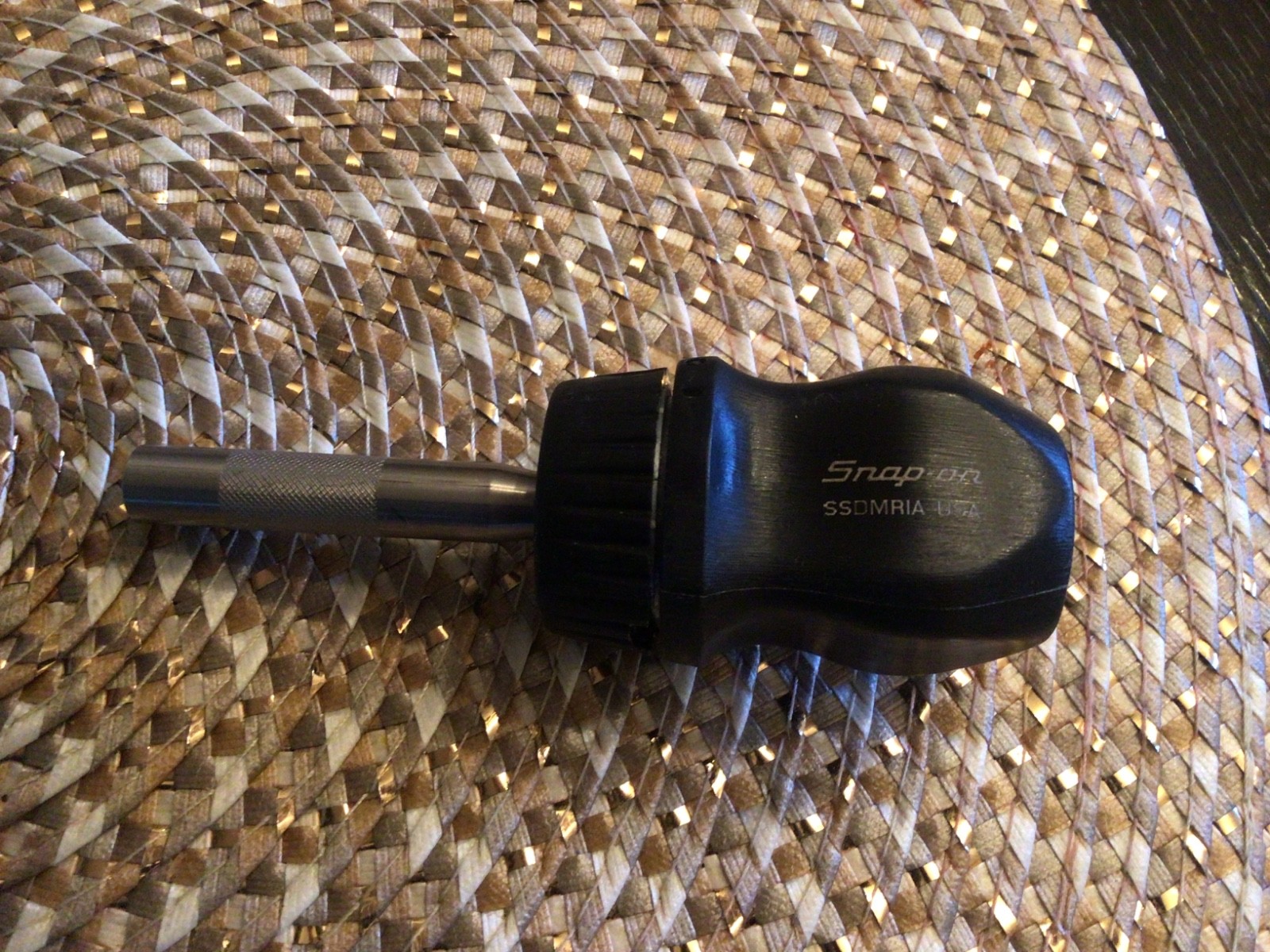 Snap on Black SSDMR1A 4 5/16 Stubby Ratchet Screwdriver Magnetic No bits New