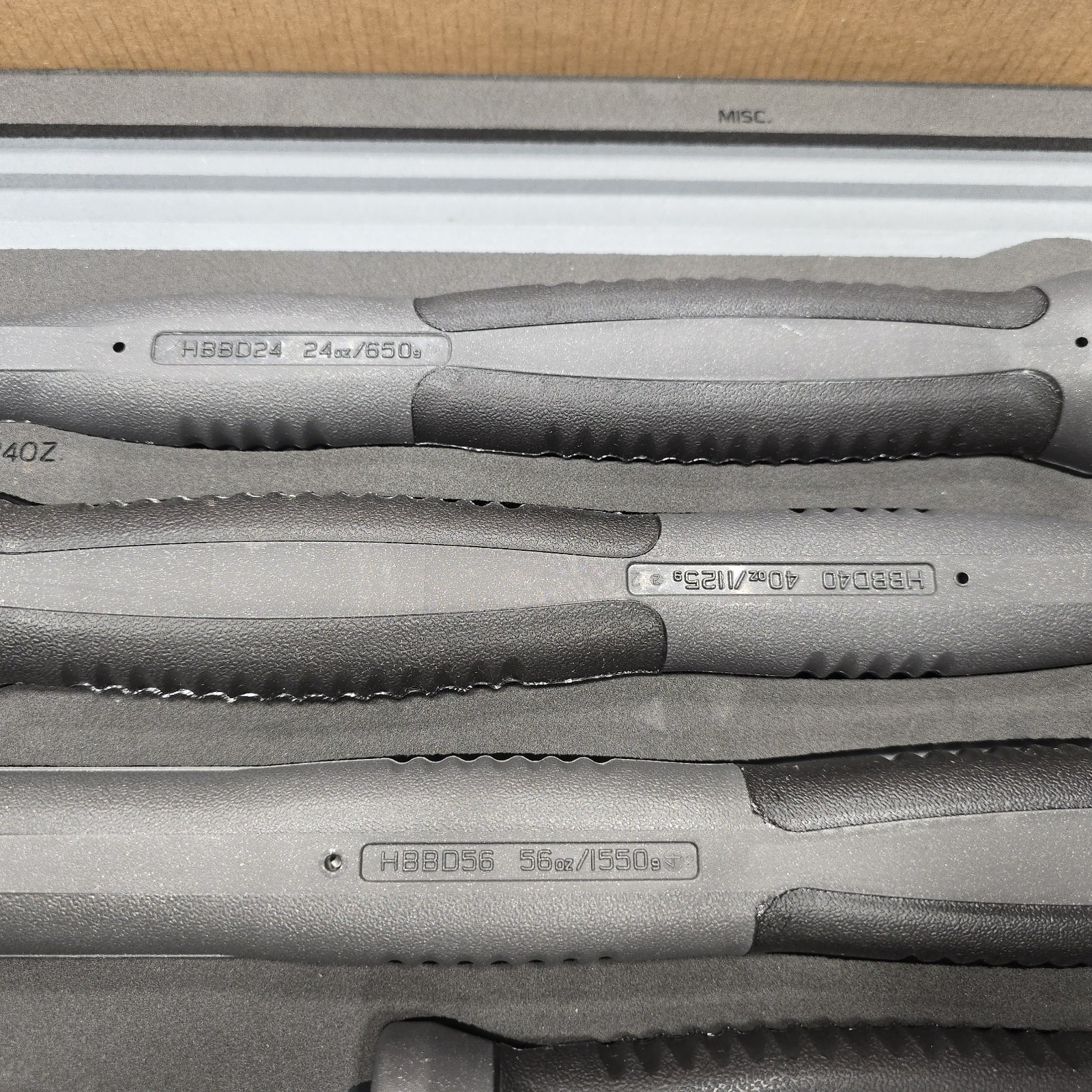 Snap-on Tools USA NEW 6pc DARK TITANIUM Dead Blow Ball Peen Hammer Set HBBD6FDT