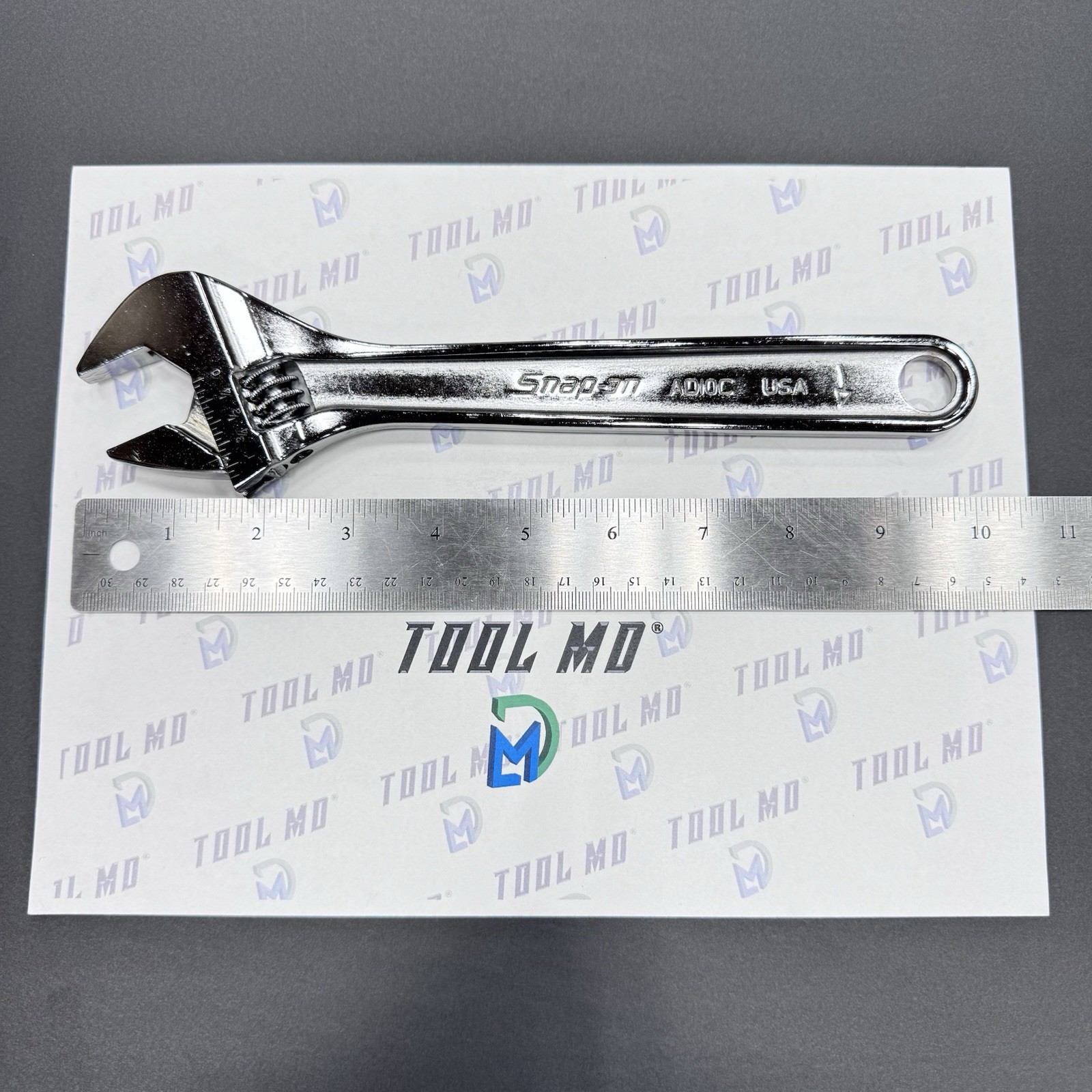 Snap-on Tools USA NEW 10″ Chrome Handle Adjustable Wrench AD10C