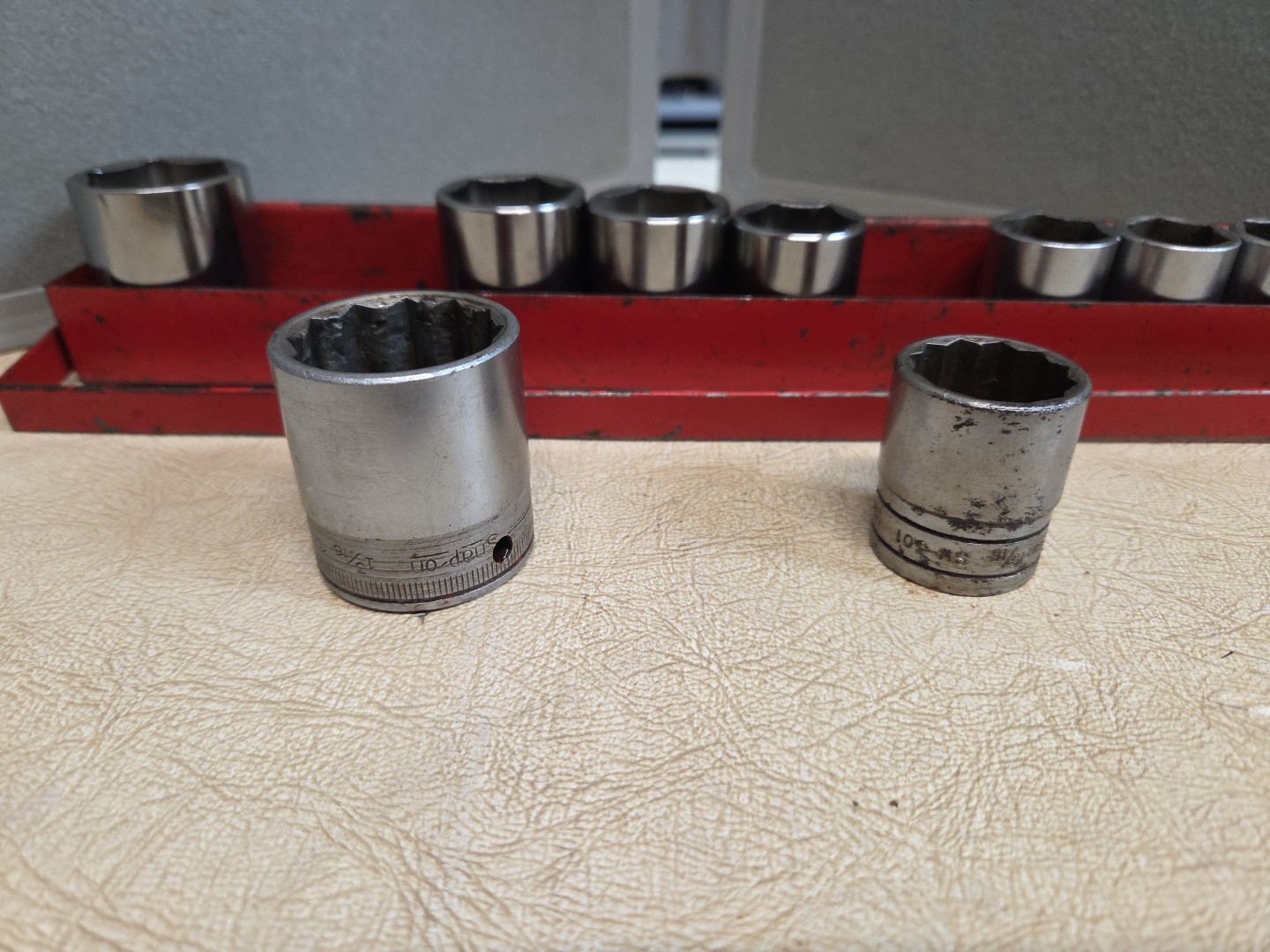Snap On Shallow 14Piece SAE Socket Set 1/2″ Drive 6 point 1-1/4 to 7/16 2-12pt