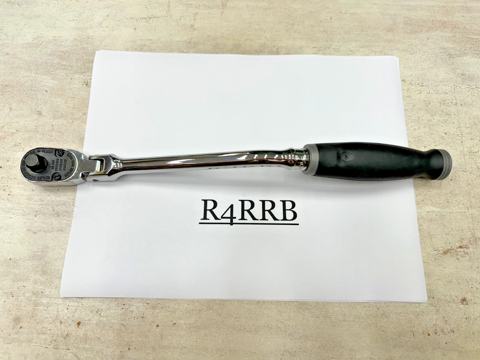 Snap-on Tools NEW DARK TITANIUM 3/8″ Drive Soft Grip Bent Flex Ratchet FHBF80ADT