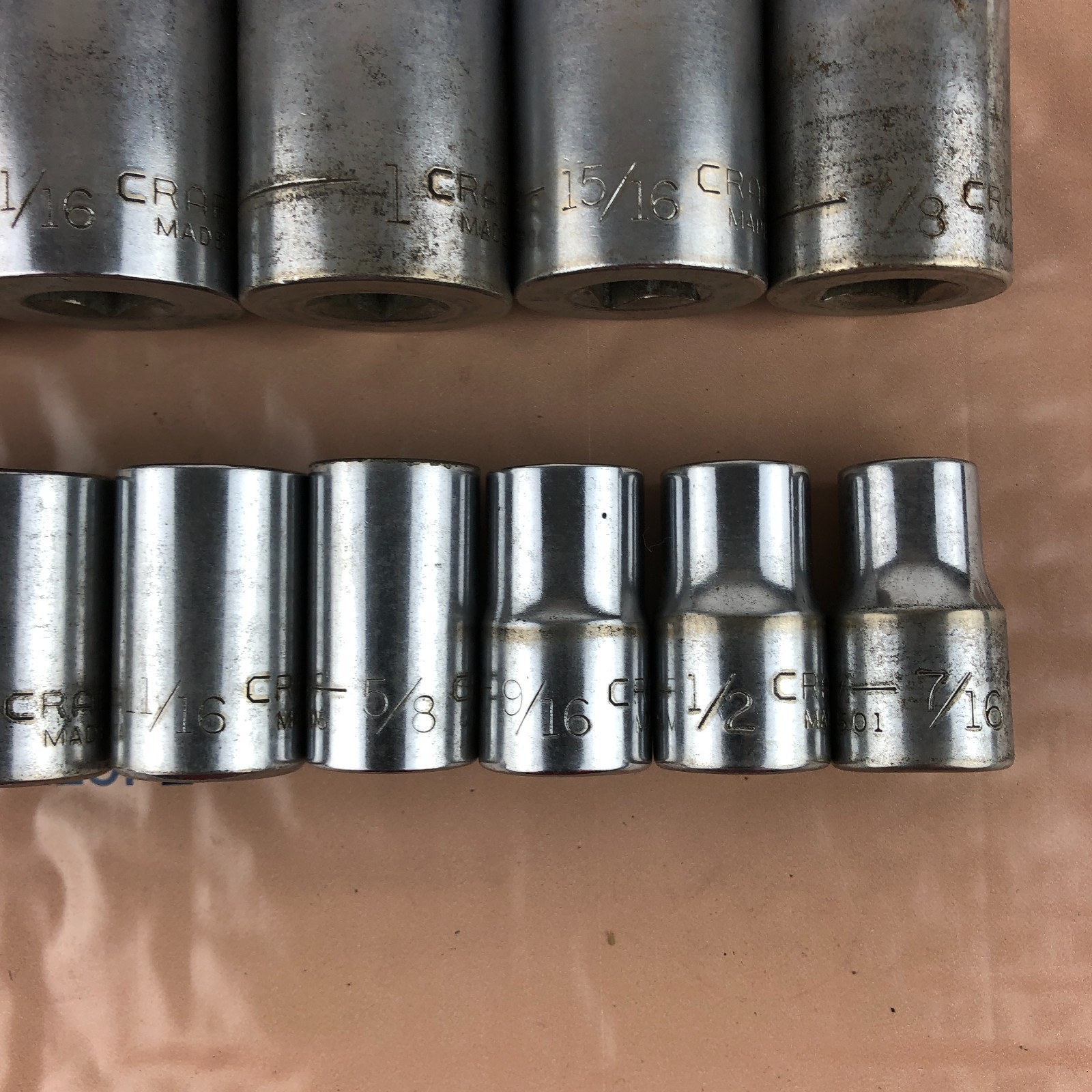 Craftsman USA Metric SAE Socket Set 12Pt 1/2 Dr Ratchet 14mm-24mm 7/16 to 1-1/8″