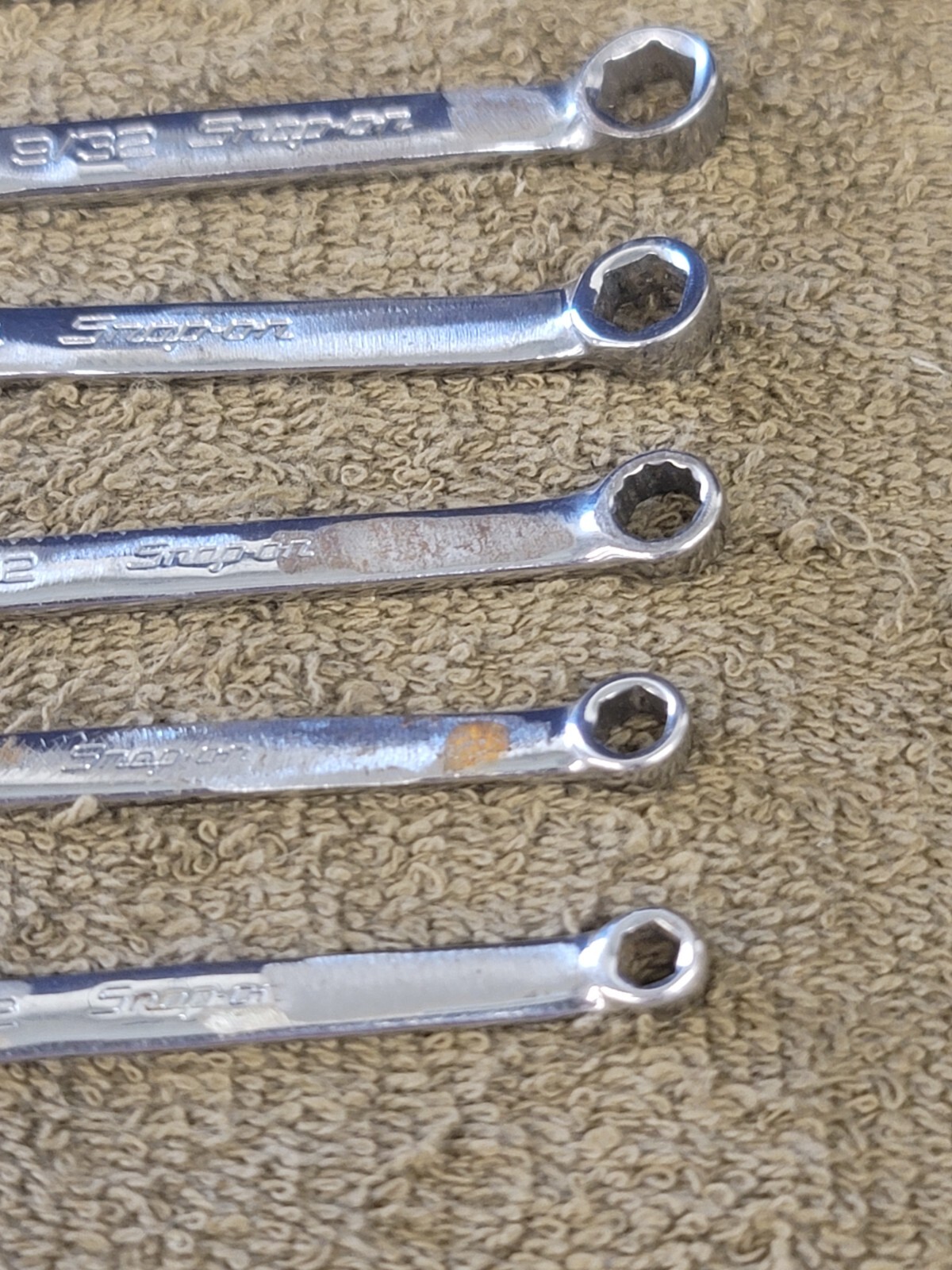 Snap on Short OEX OXI Combination Wrench Set Sae 11/16 5/8 9/16 1/2 3/8 1/4 5/32