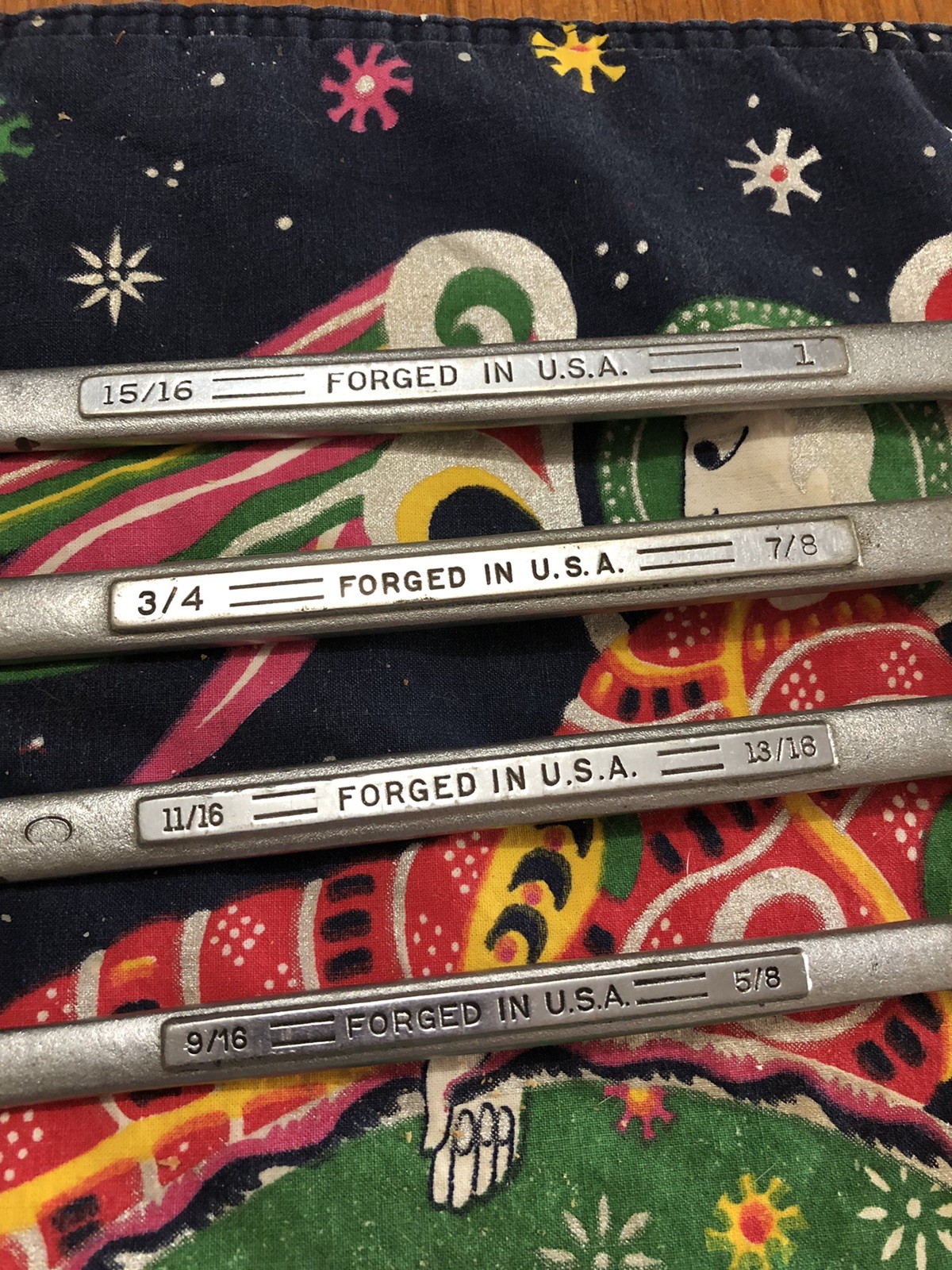 Vintage CRAFTSMAN DOUBLE BOX END OFFSET WRENCHES Four SAE Various Sizes