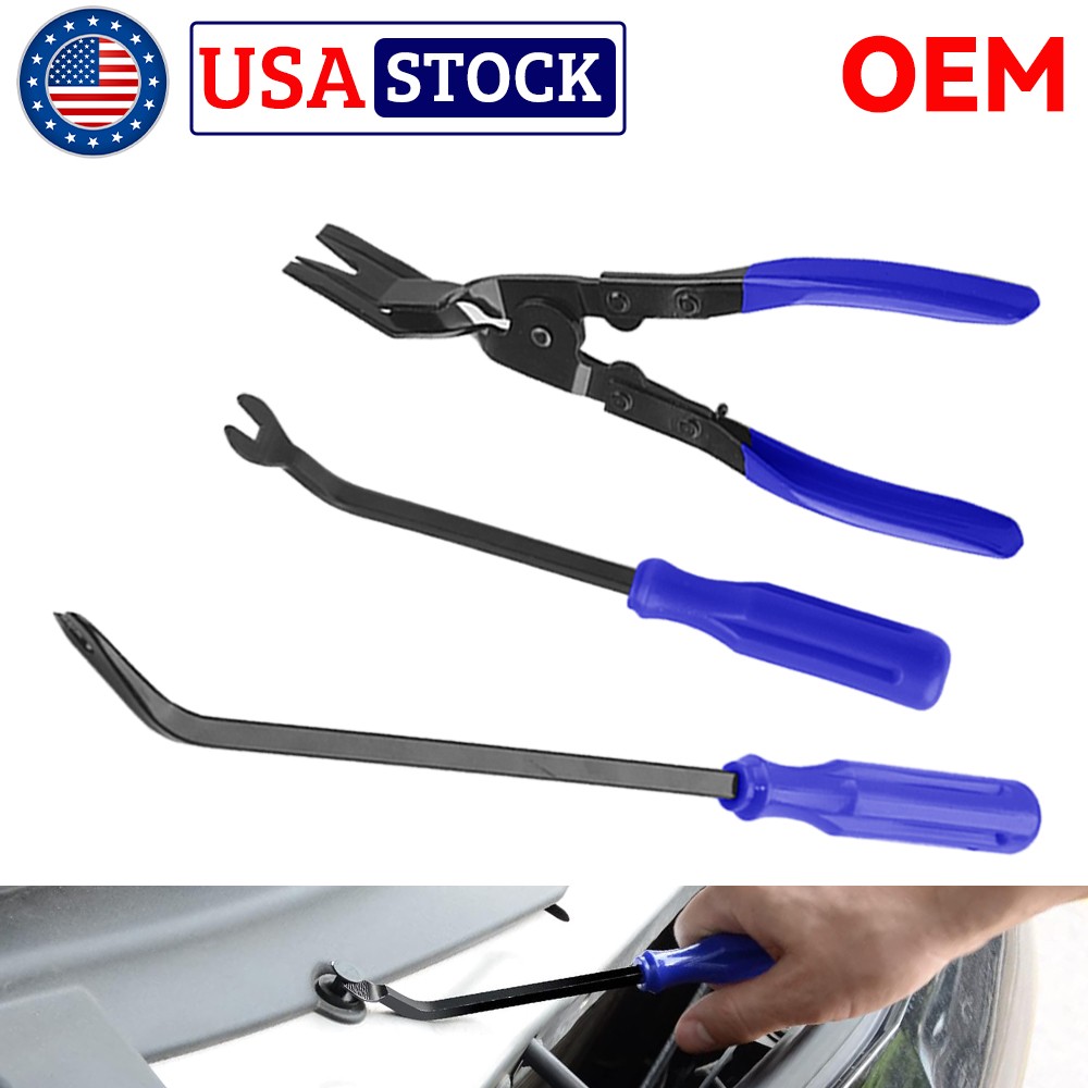 3PCS Auto Trim Clip Remover Tool Removal Pliers Fastener Door Panel Retainer Set