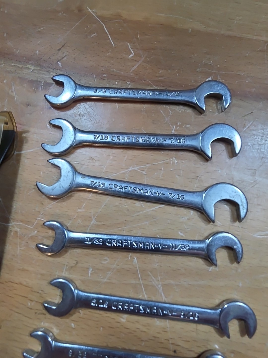 Sears Craftsman Tools USA 8 Piece Open-End 4 Way Offset Ignition Wrench Set 4306