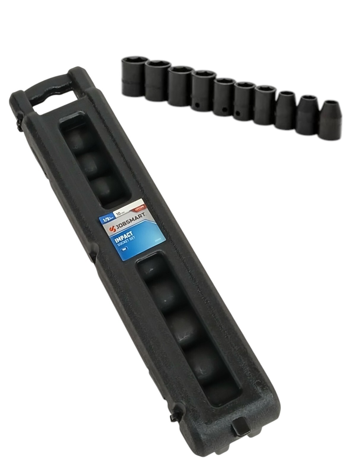 (10PC)JobSmart 6pt Shallow Metric 1/2″ Drive Impact Socket Set 11-17 19 21 22 24