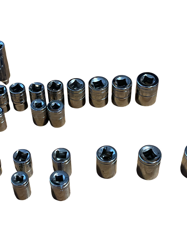 Performax CR-V Chrome Socket Set 42pc 1/4 & 3/8 in Drive Metric + SAE 6 Point