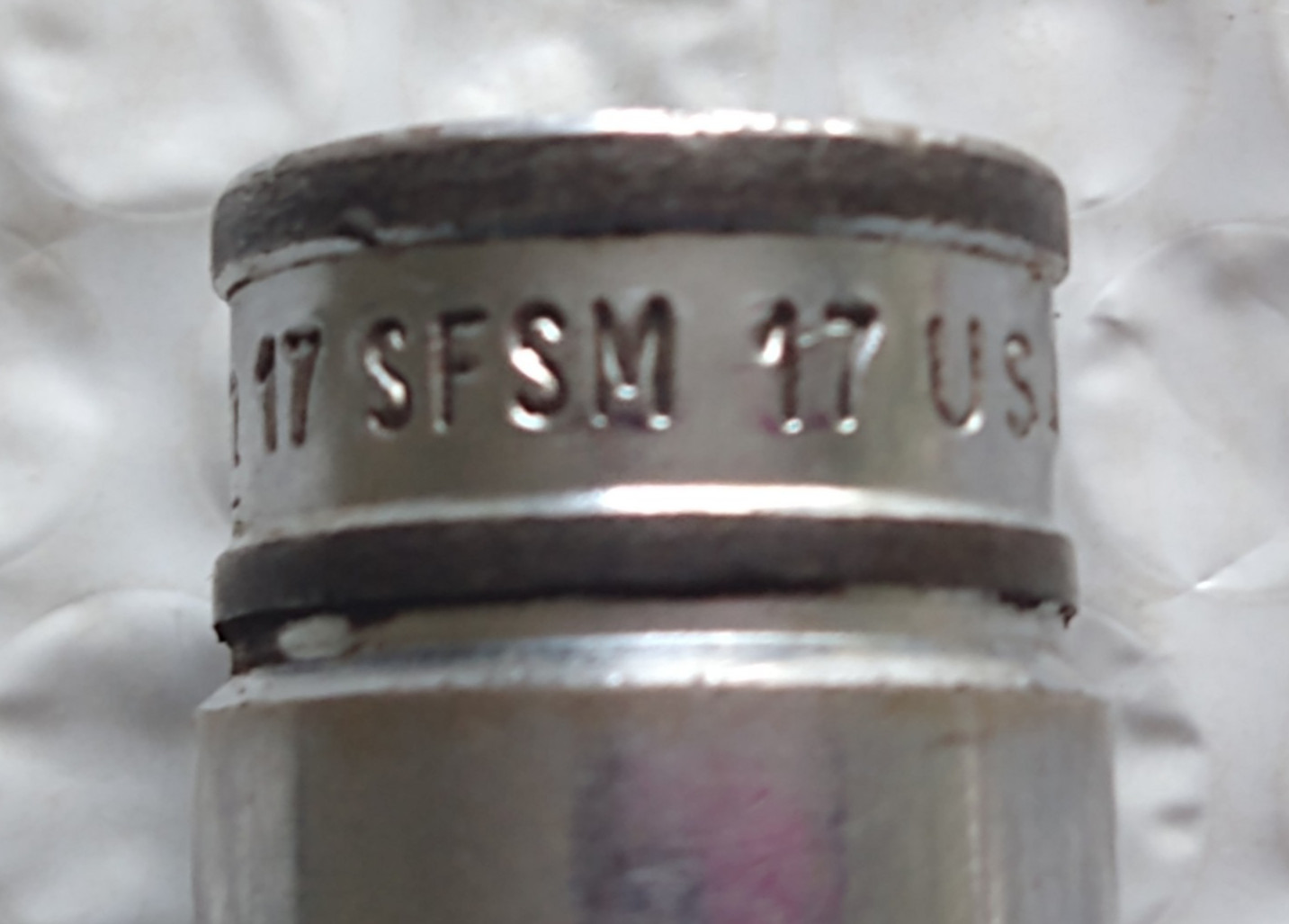 SNAP ON SFSM17, 3/8″ DRIVE, 17MM. SOCKET, 2.6″ Deep, 6 Point *BLACK RING SERIES*