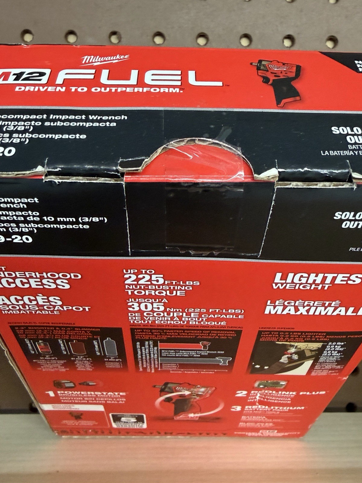 Milwaukee 3049-20 M12 3/8 in. Sub Compact Impact Wrench (TOOL ONLY) – SEALED