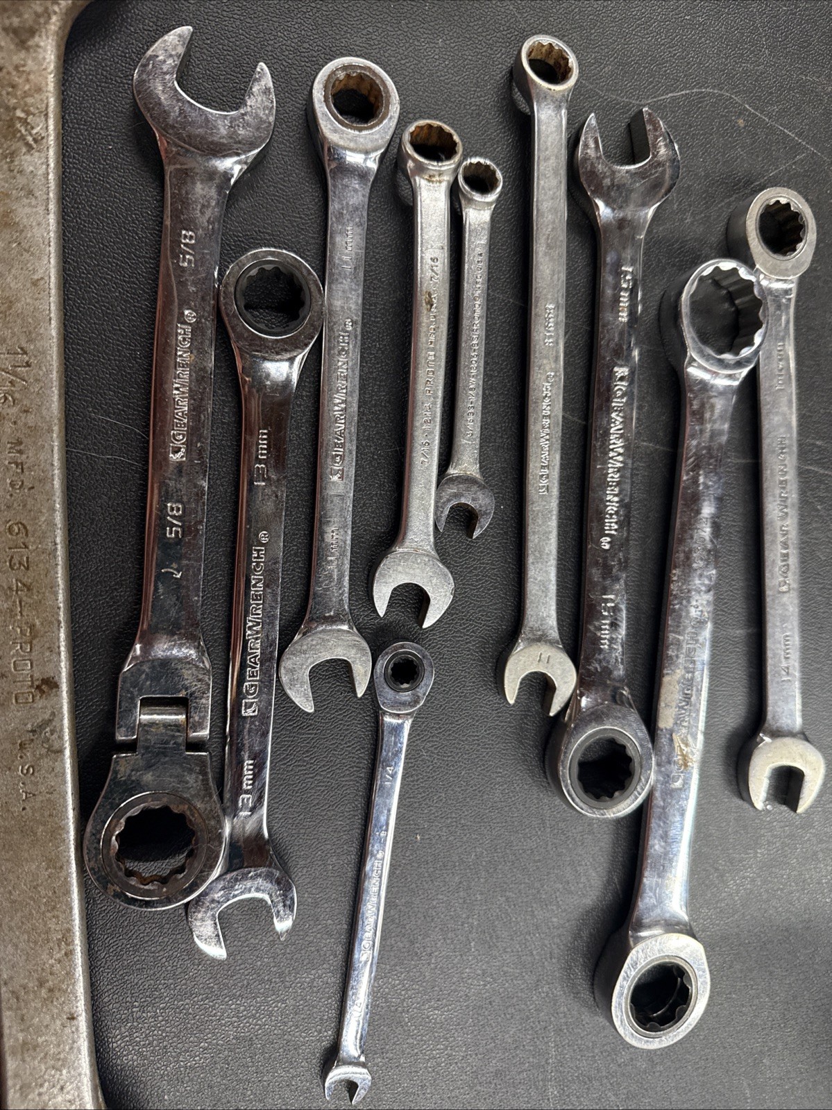 Proto & Gearwrench Combination Wrenches 11 Pieces