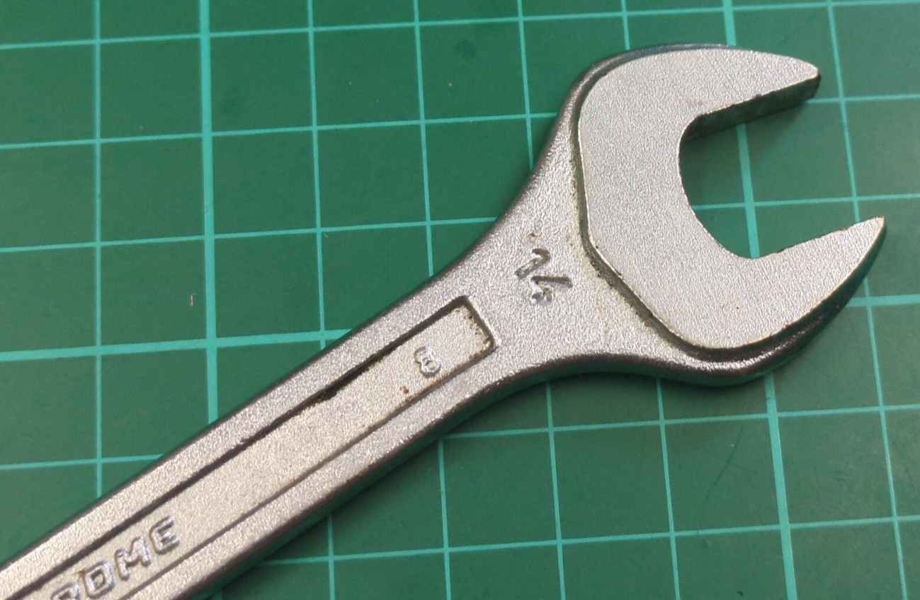 Vintage Facom No44 Vanachrome 14mm X 15mm Open Ended Spanner / Wrench France