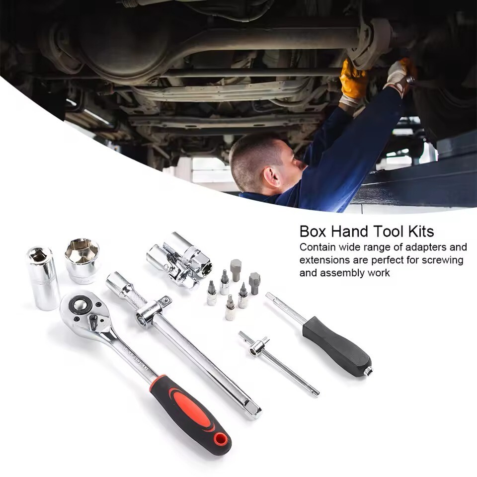 108Pcs Ratchet Wrench Socket Set 1/4″to 1/2″ Car Repair Tool Auto Mechanic Kit