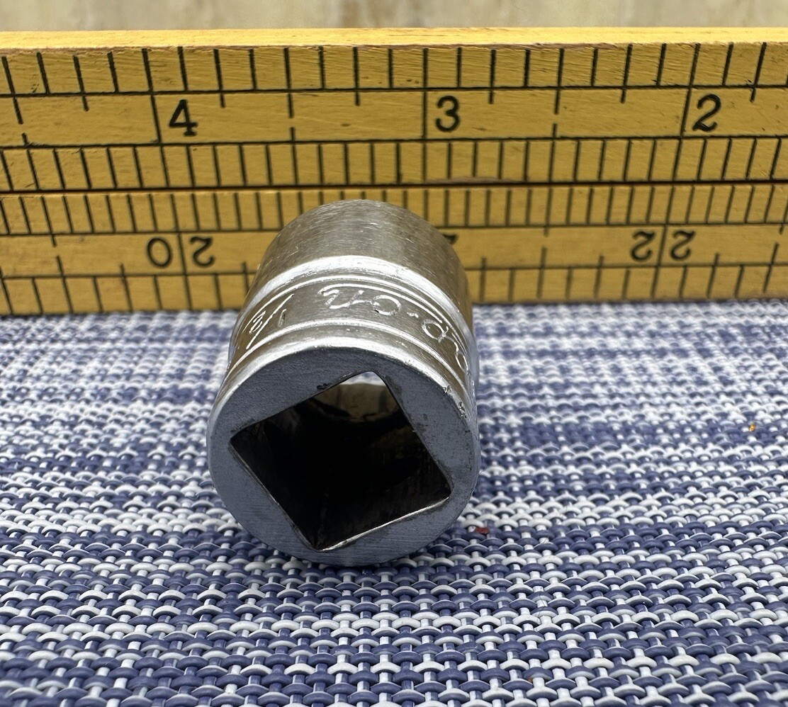 Snap-on Tools USA F161 3/8″ Drive 1/2″ SAE 12 point Shallow Chrome Socket