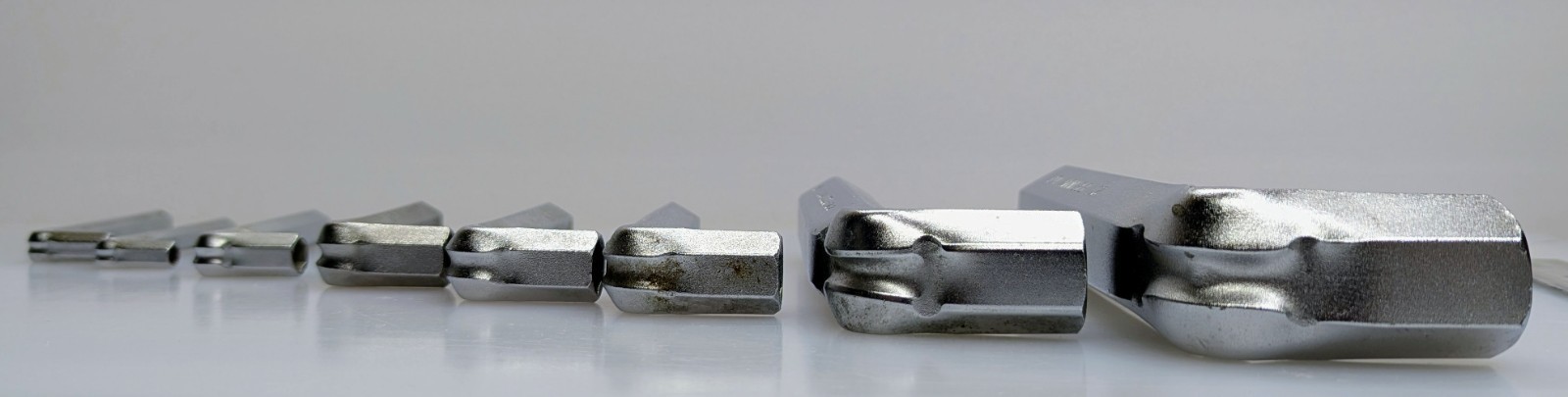 8 FACOM & ETERNUM L-Shape Hex Wrenches Sizes: 5, 5.5, 8, 11, 12, 13, 19, & 23mm