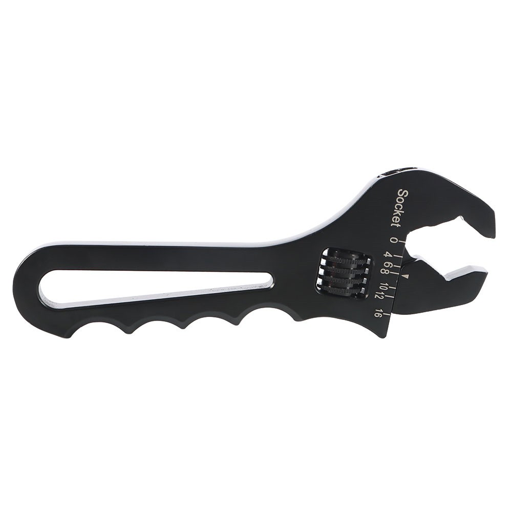 Hose Fitting Wrench Spanner Lightweight Adjustable Aluminum 3AN-16AN Black