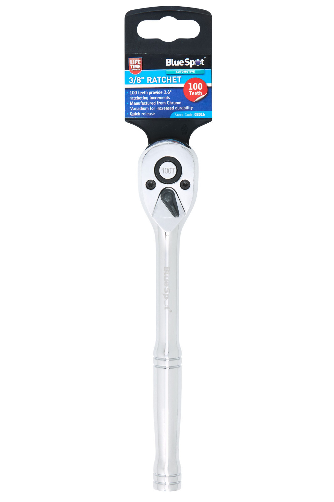 Blue Spot Tools 3/8»D Ratchet 100 Teeth Quick Release Flip Reverse