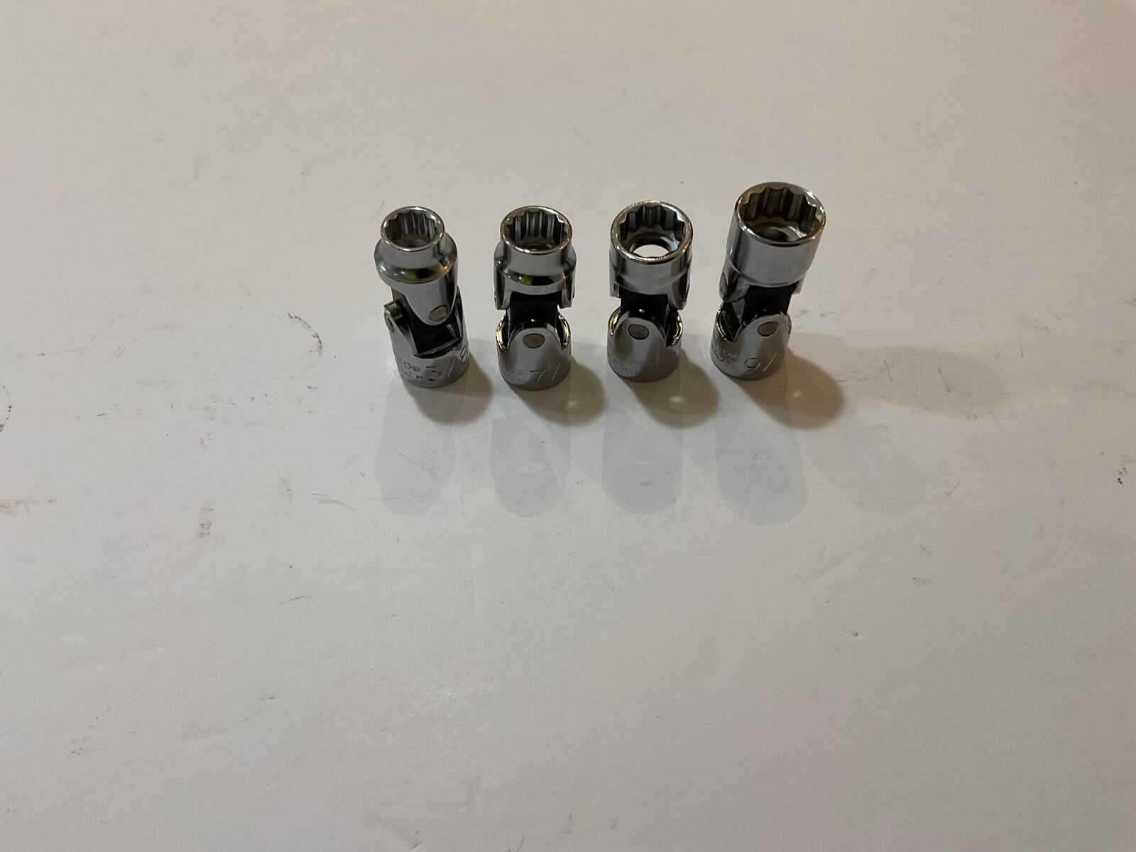 New Proto 4 piece 3/8” drive flex head socket set SAE 3/8” to 9/16” USA made