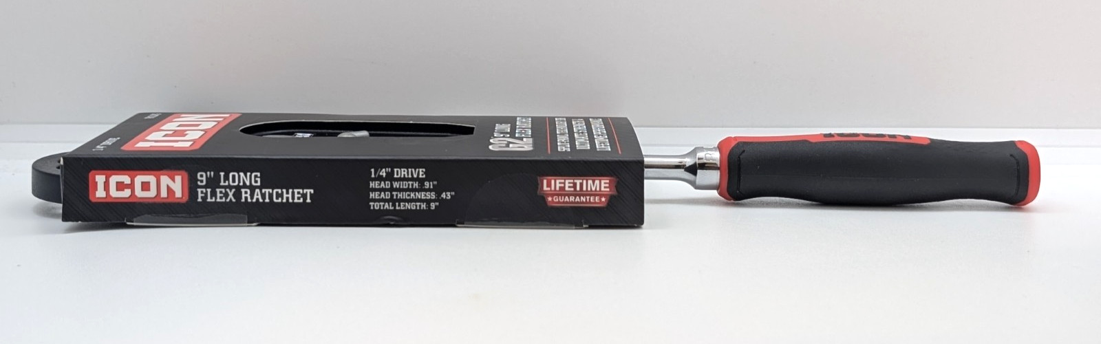 ICON G2 1/4″ Drive 9″ Long-Reach Flex Ratchet – R1LFG 70450 – NEW IN PACKAGING!