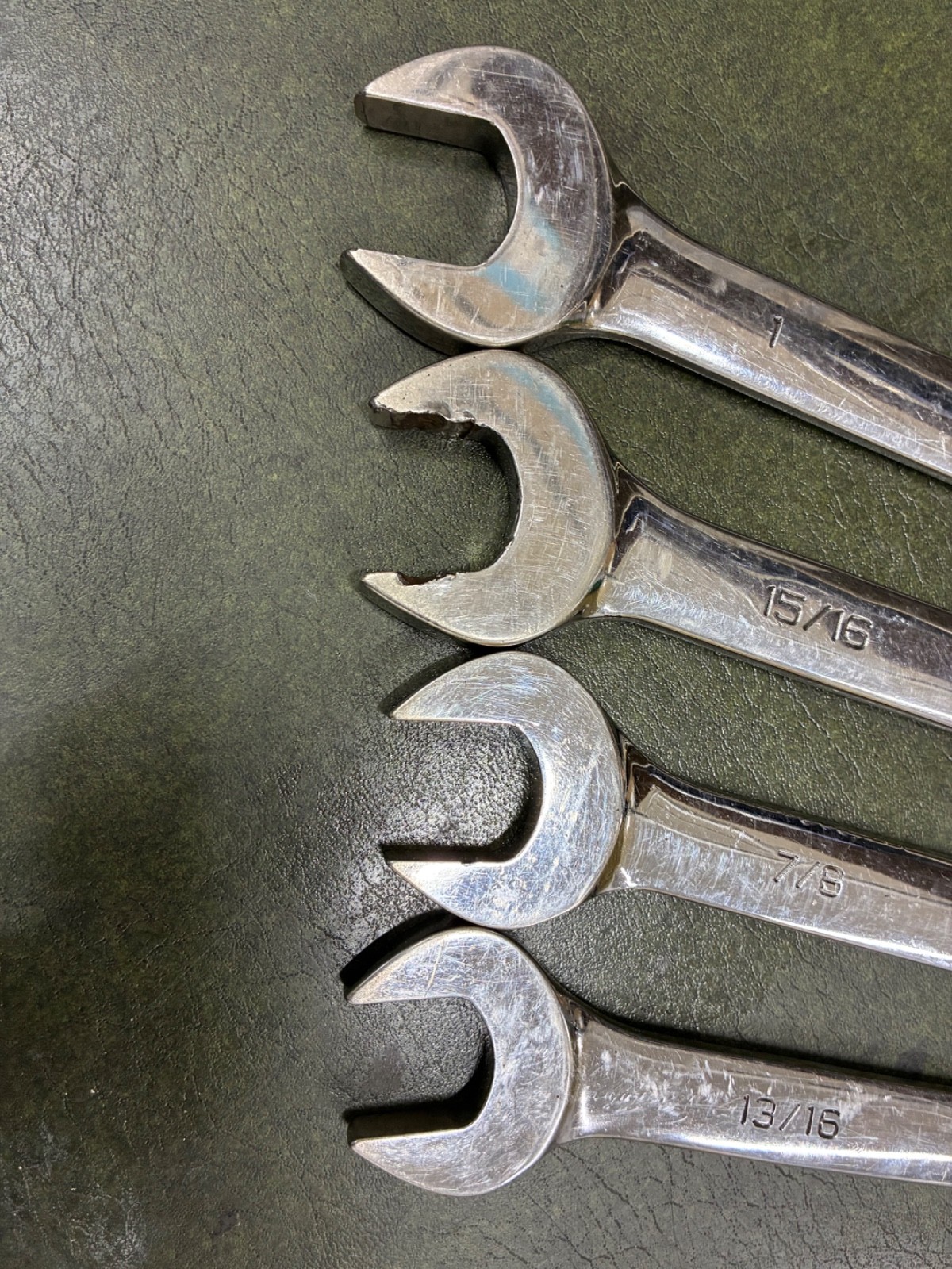 Armstrong USA Combination Wrench Set 4pc Large Sizes 13/16″ to 1″ – Good Used