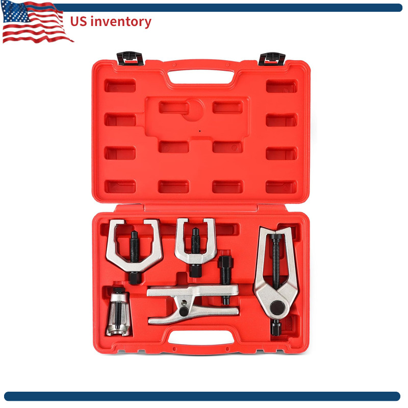 Ball Joint Separator Kit, 5 in 1 Pitman Arm Puller and Tie Rod End Color: Red
